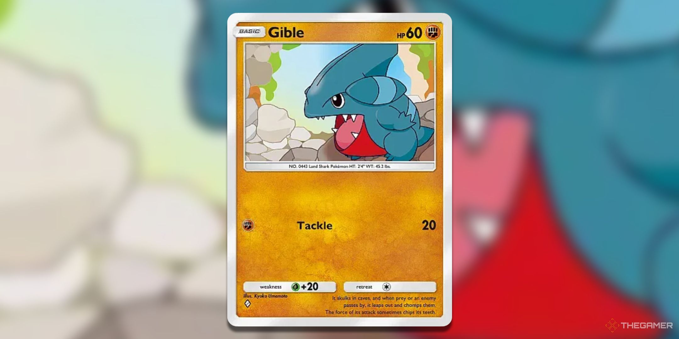 Gible Pokemon TCG Pocket Triumphant Light Card Art.