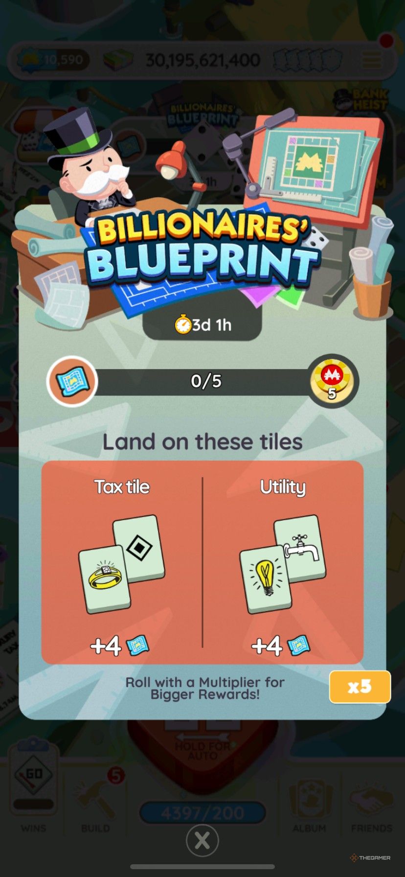 How to earn points in Billionaire&rsquo;s Blueprint in Monopoly Go.
