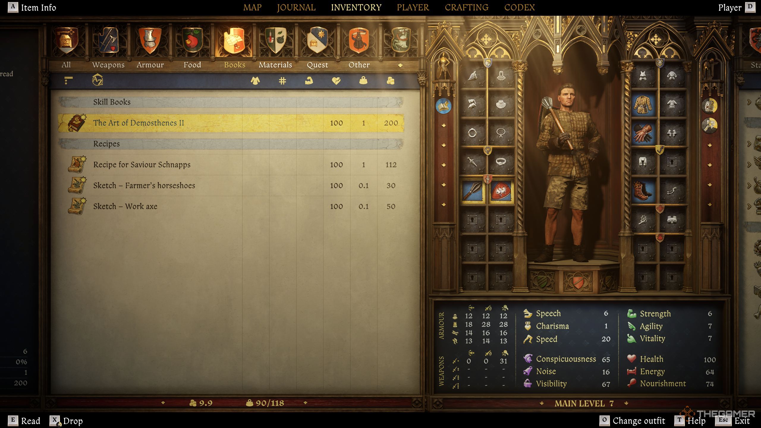 The art of Demosthenes II in Henry's inventory.
