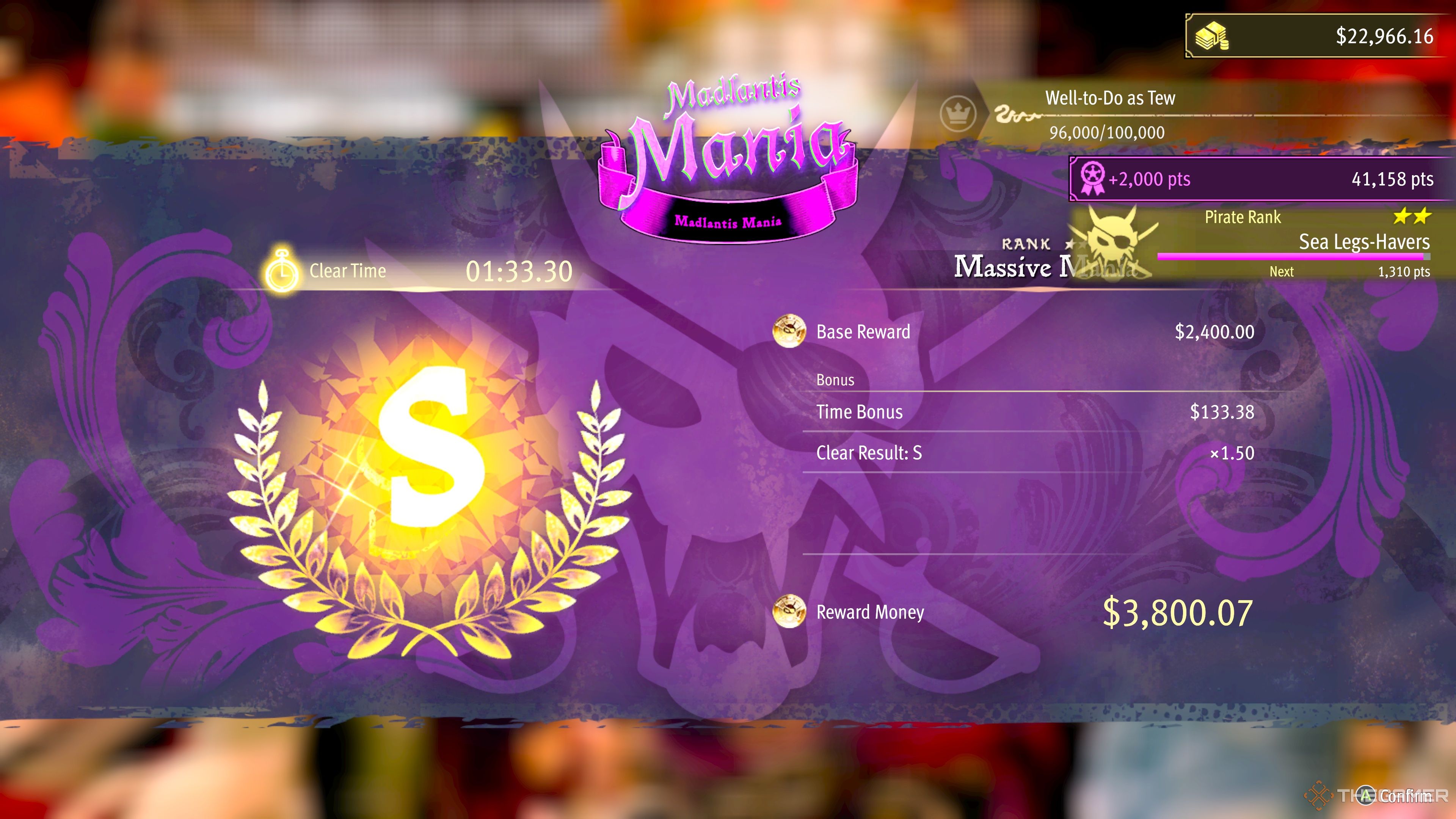 Majima's crew collects their Madlantis Mania Rewards And Rank Up in Like A Dragon: Pirate Yakuza In Hawaii.