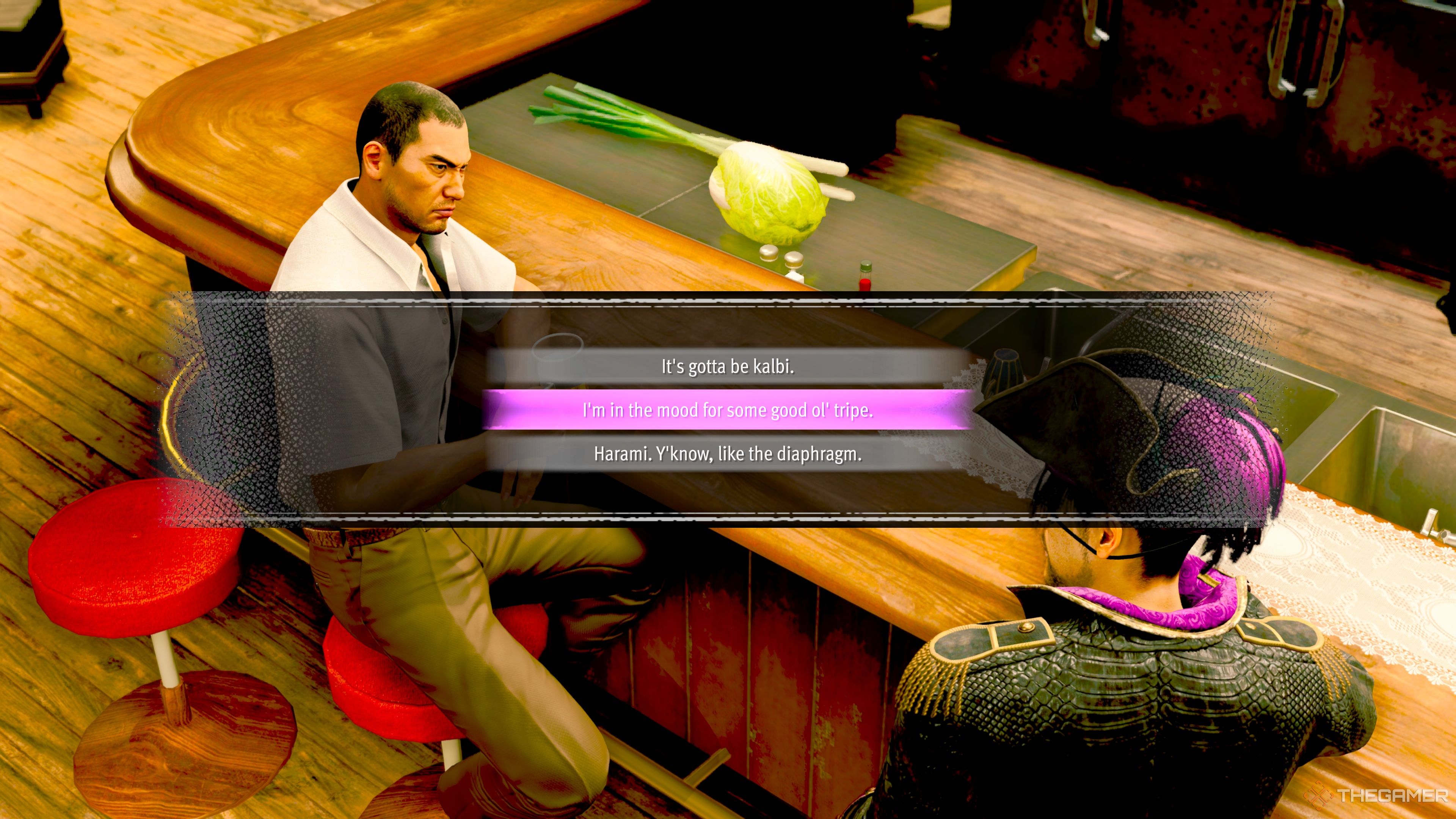 Taiga Saejima's Drink Link Choice One in Like A Dragon: Pirate Yakuza In Hawaii.