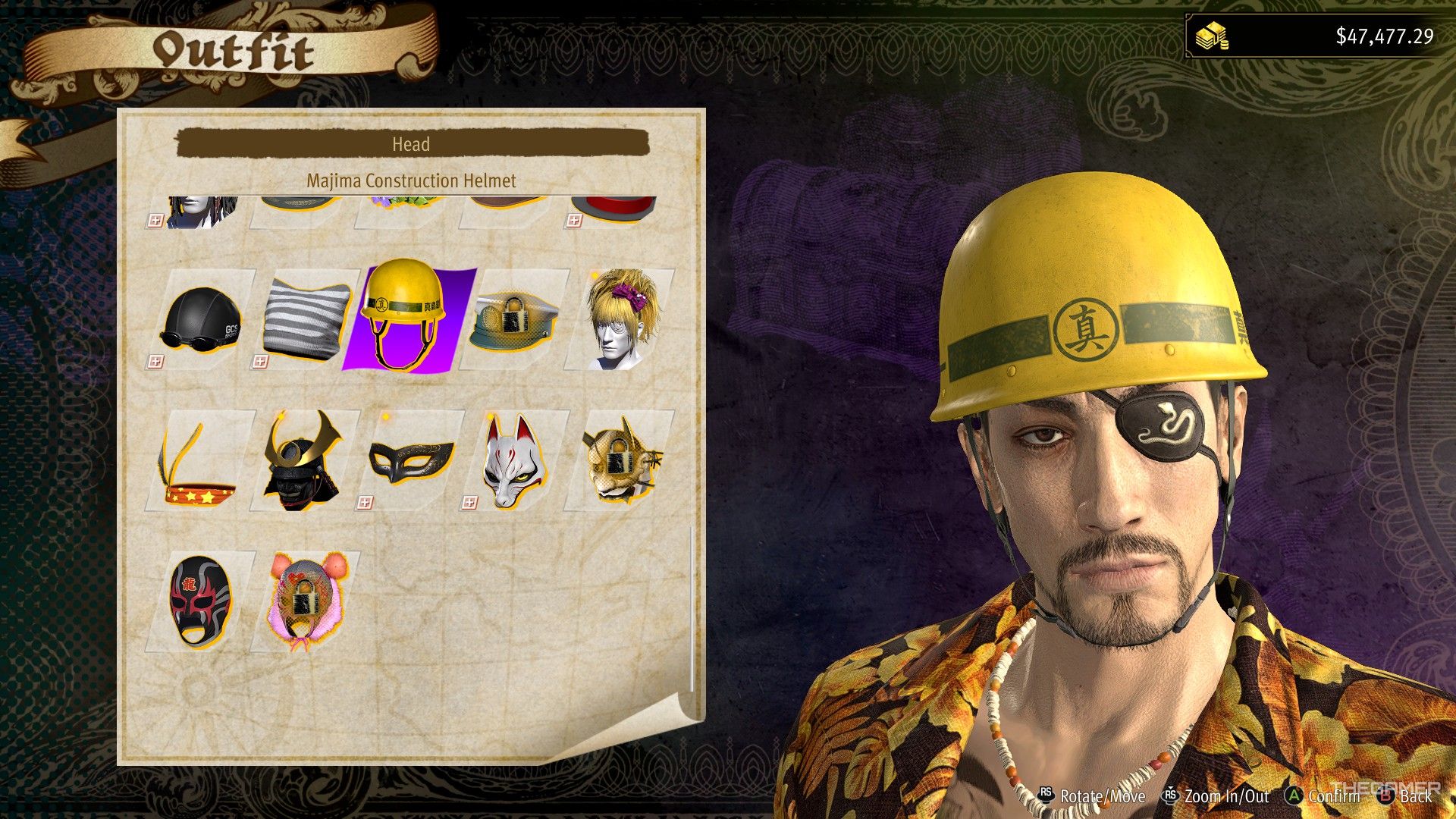 Majima Construction Helmet in Like a Dragon Pirate Yakuza in Hawaii.