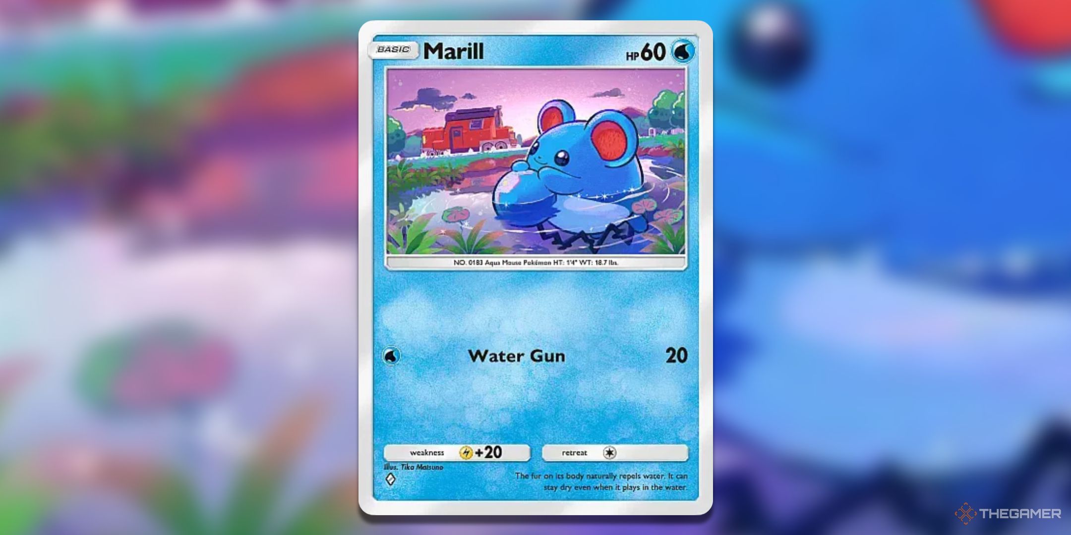 Marill Pokemon TCG Pocket Triumphant Light Card Art.