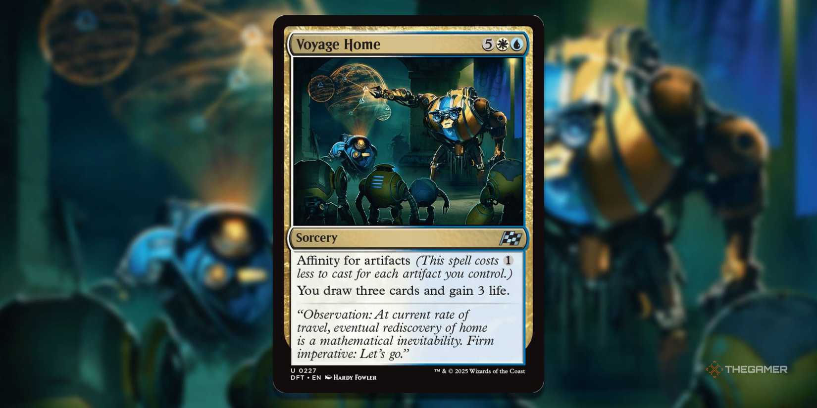 MTG Travel Home Card in the background.
