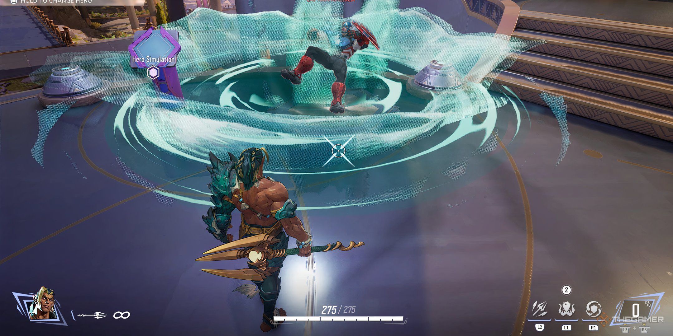Namor Summoning Giganto to crush Captain America in Marvel Rivals.