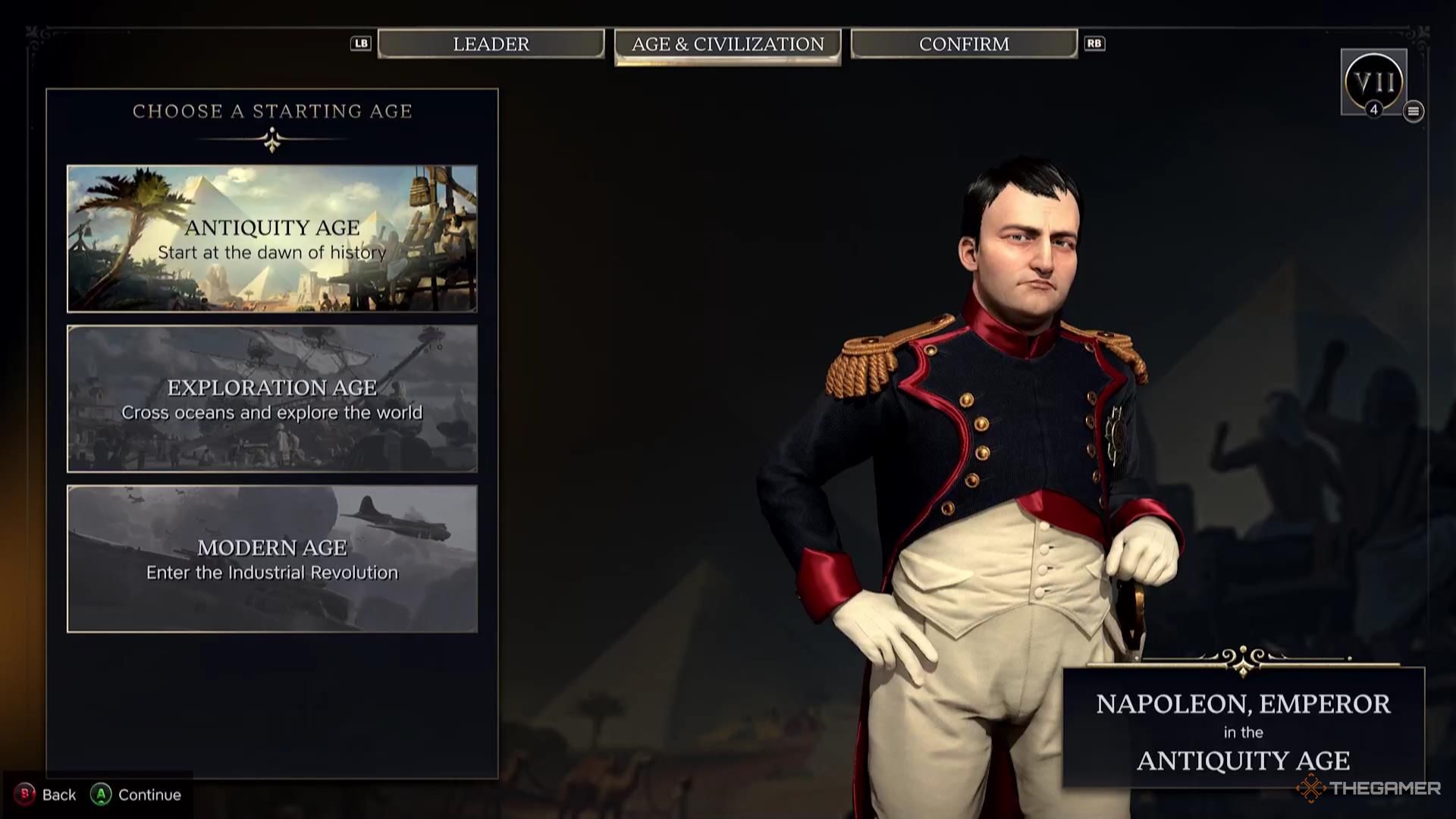 Napoleon frowns at us in Civilization 7.