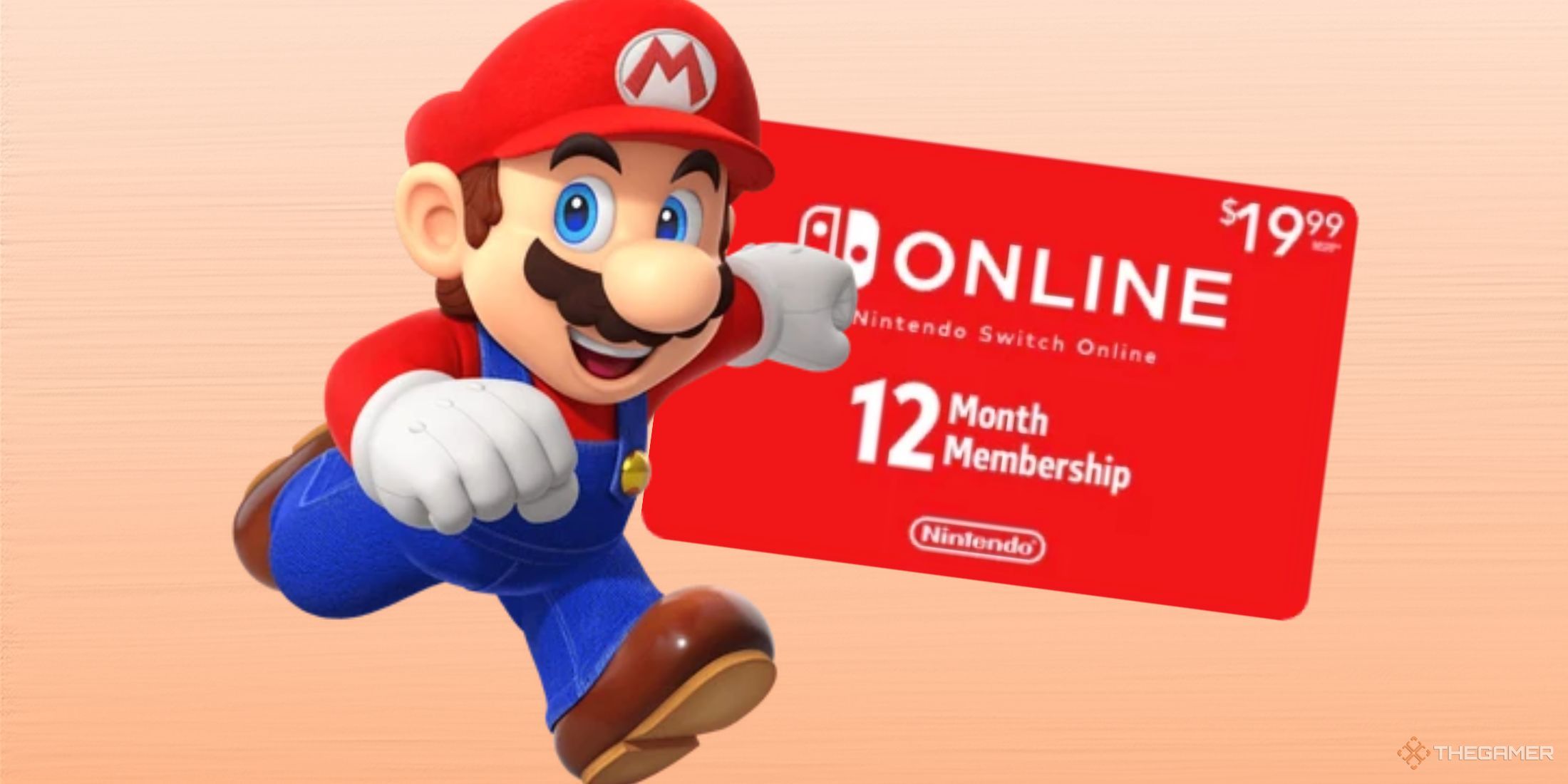 Nintendo online membership with Mario.