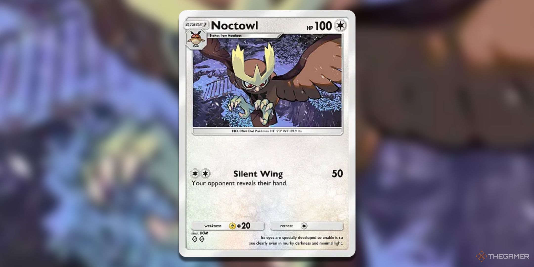 Noctowl Pokemon TCG Pocket Triumphant Light Card Art.