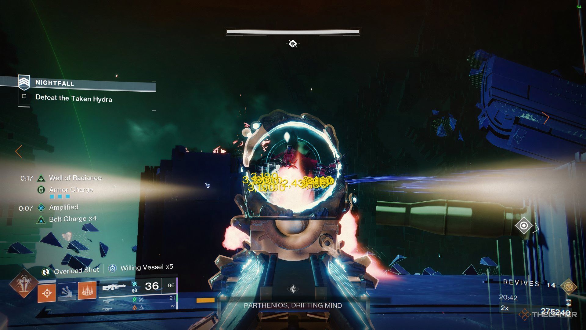 Parthenios Drifting Mind boss in Hypernet Current Destiny 2.