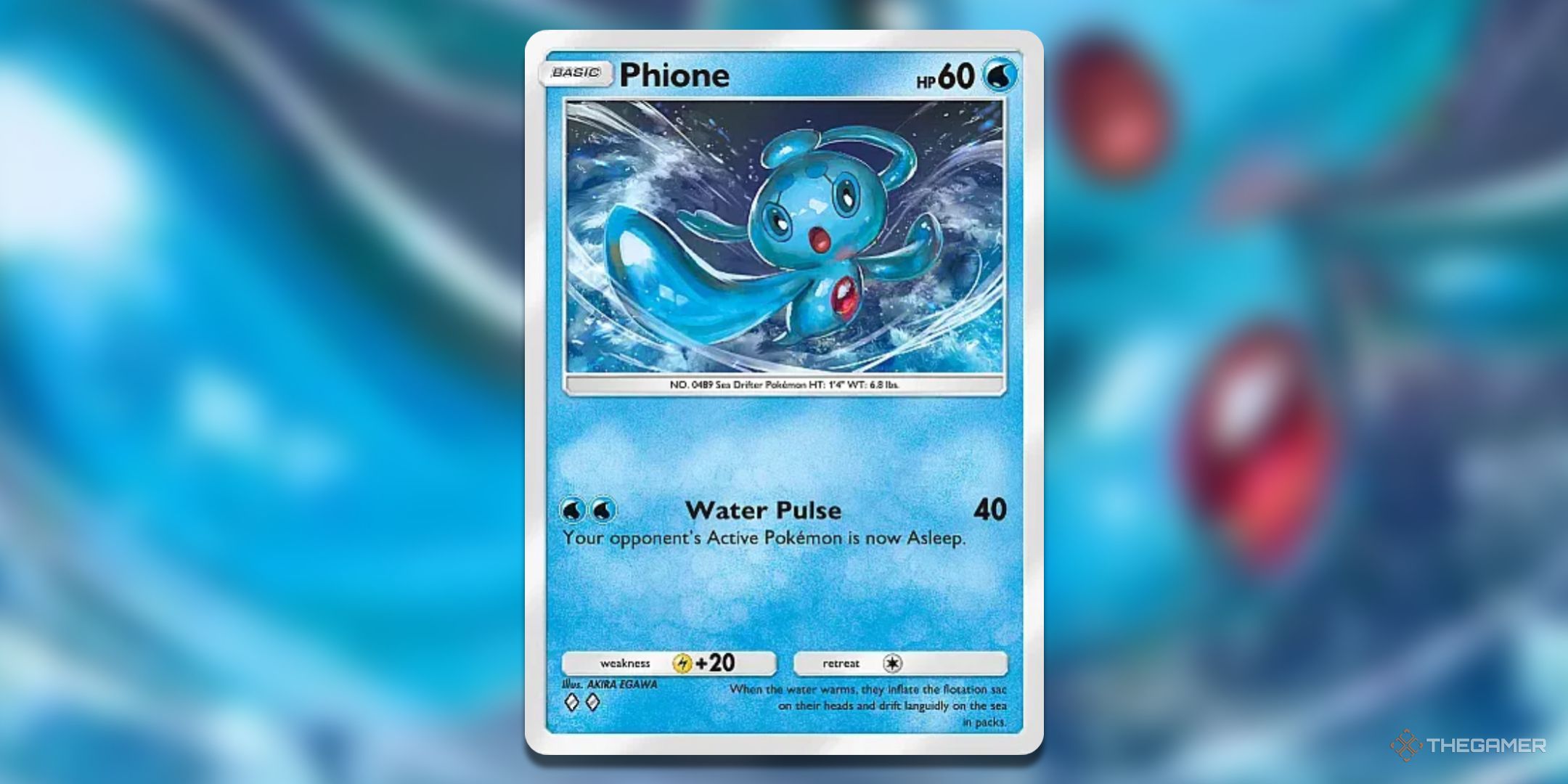 Phione Pokemon TCG Pocket Triumphant Light Card Art.