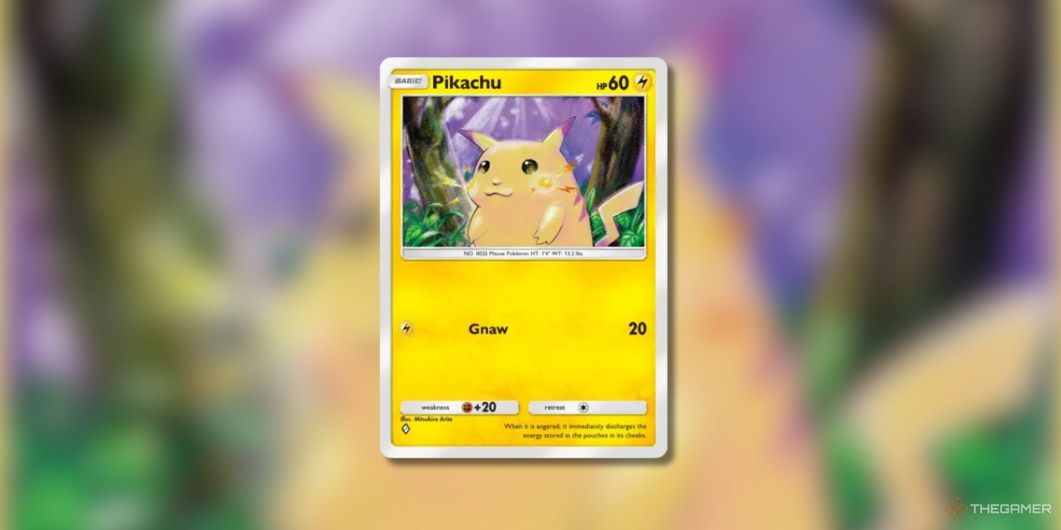 Pokémon Trading Card Game Packacho One Diamond Rarati Card on the blurred background.