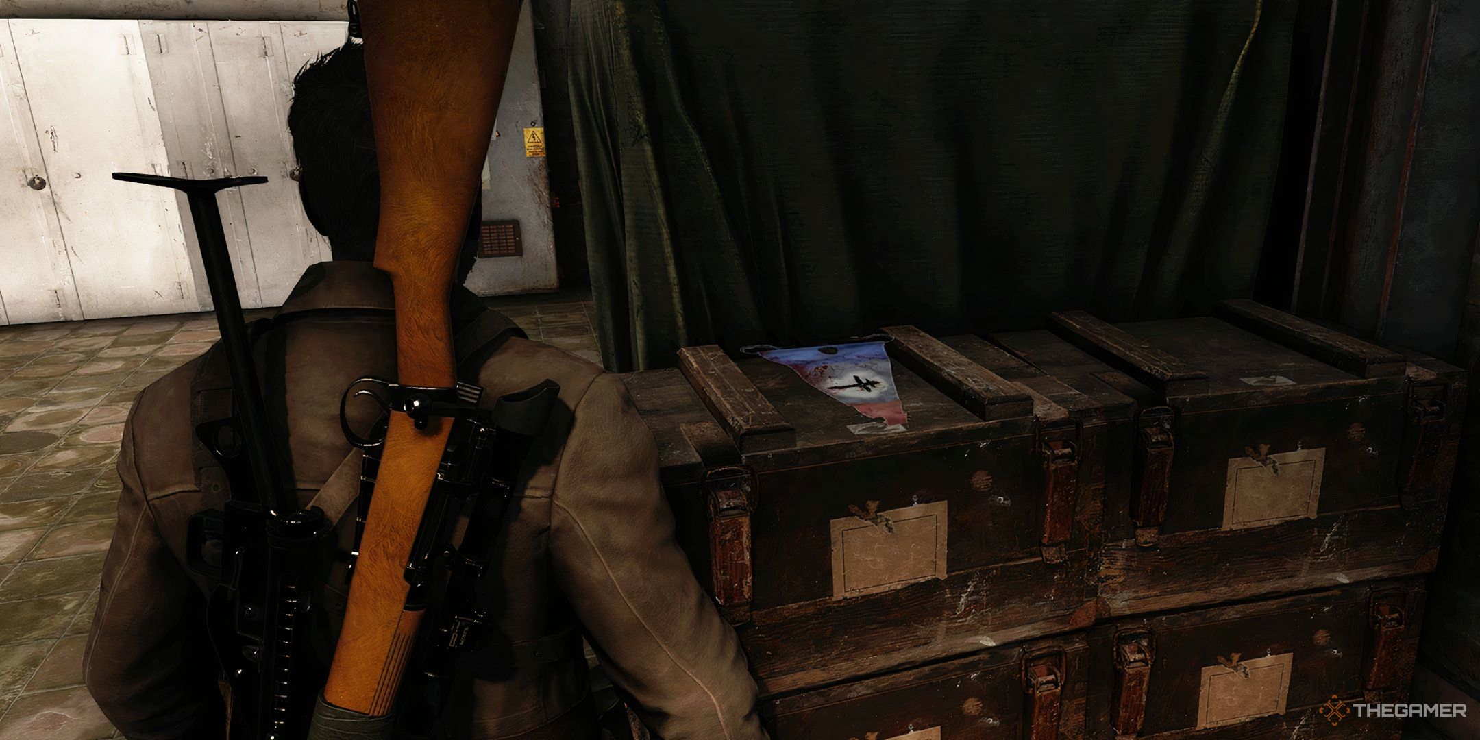 نحوه فعال کردن حالت فوکوس در Sniper Elite: مقاومت 1 پرچم مقاومت در خانه امن در هنگام خرابکاری Sonderzuge در نخبگان تیرانداز: مقاومت. (2)
