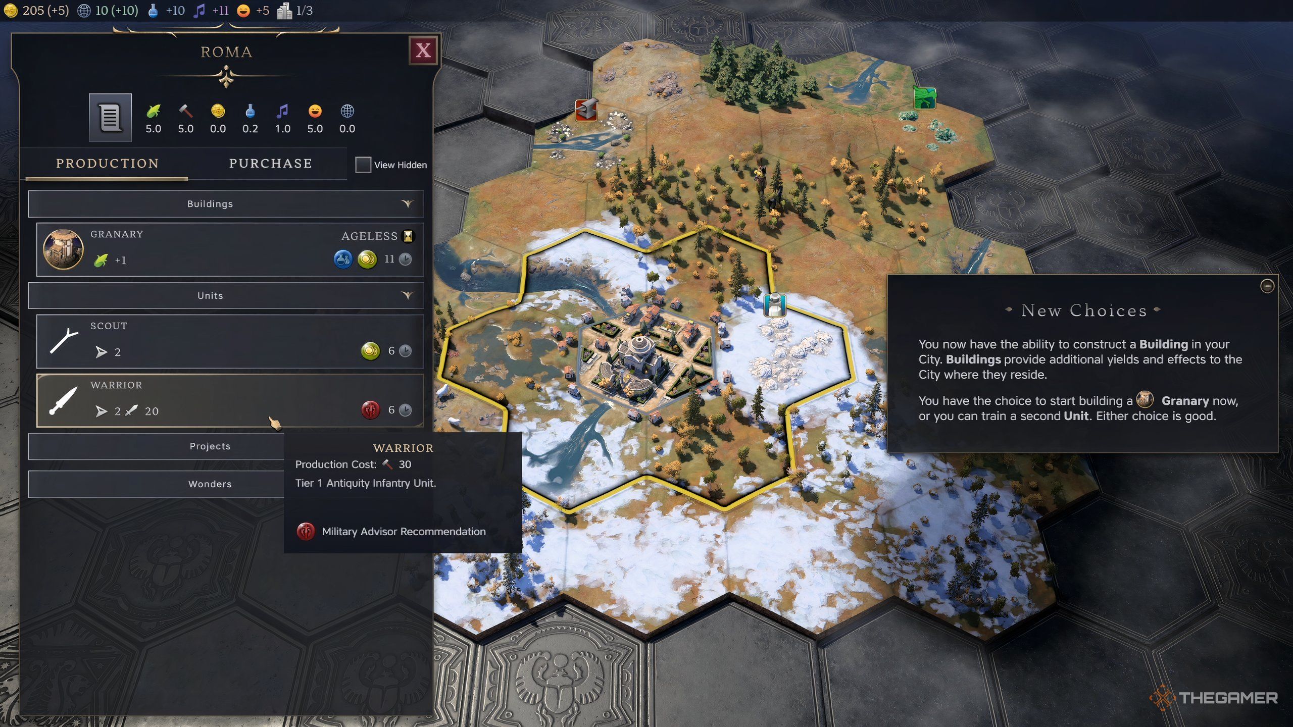 The roman capital city in Civilization 7.
