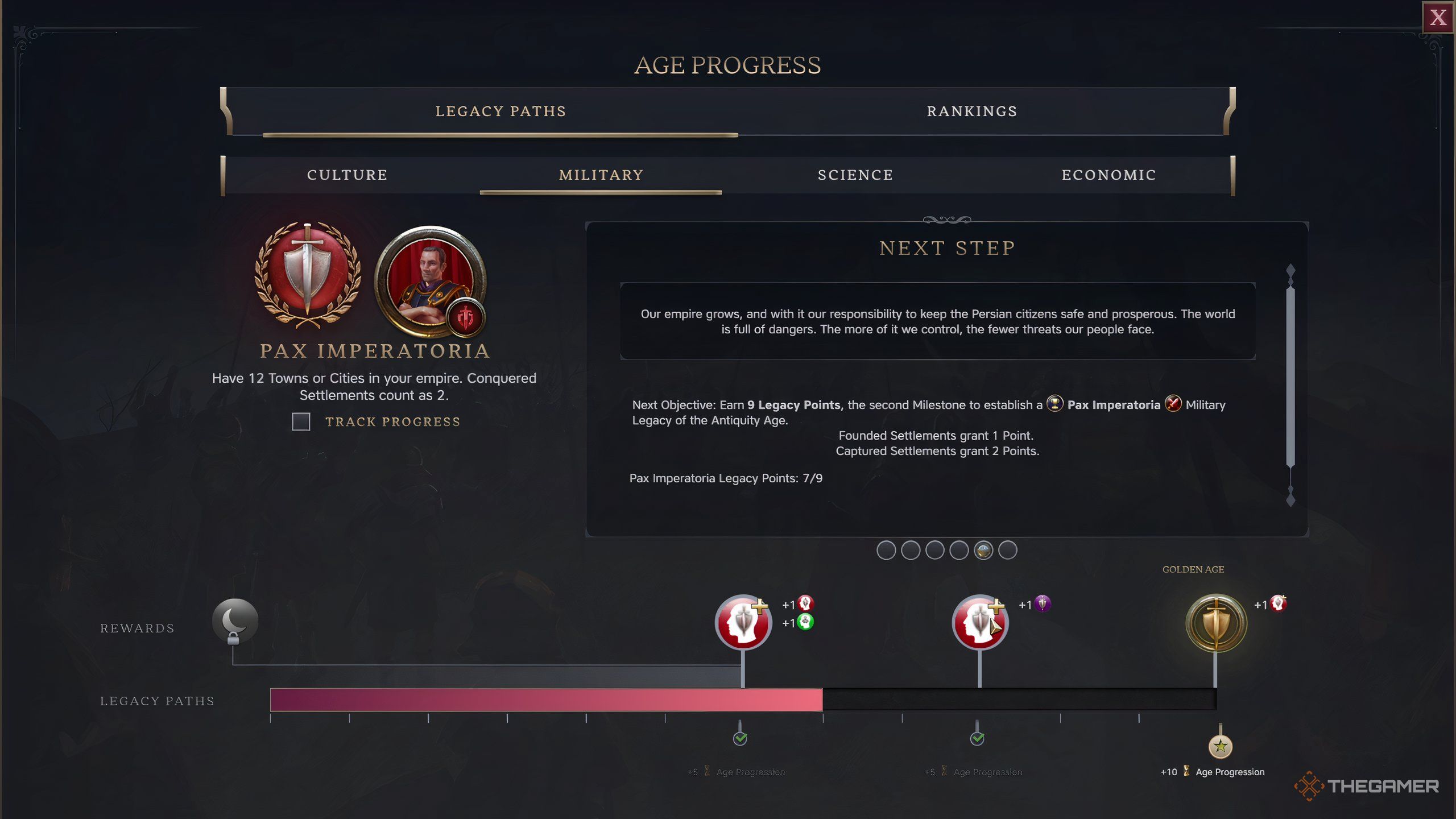 The Military Victory Legacy Path in Civilization 7.