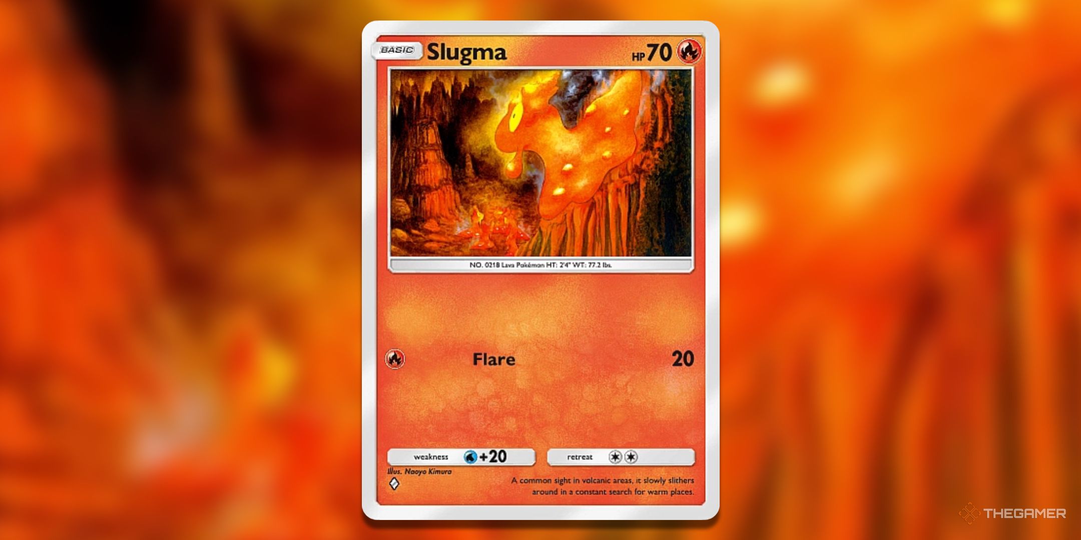 Slugma Pokemon TCG Pocket Space Time Smackdown Card Art