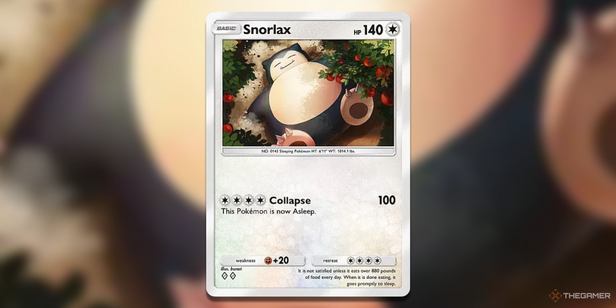 Snorlax Pokemon TCG Pocket Triumphant Light Card Art.