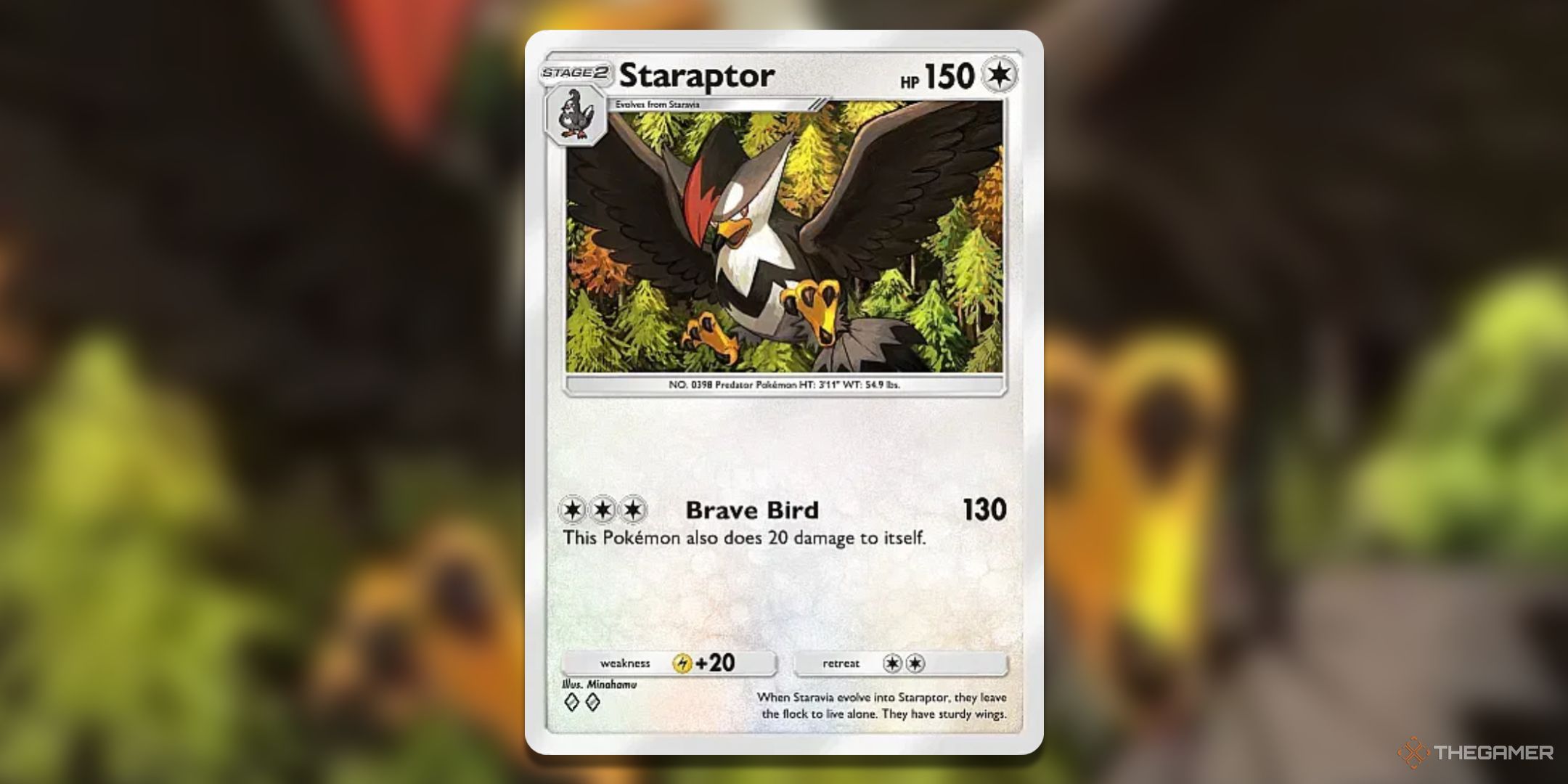 Staraptor Pokemon TCG Pocket Triumphant Light Card Art.