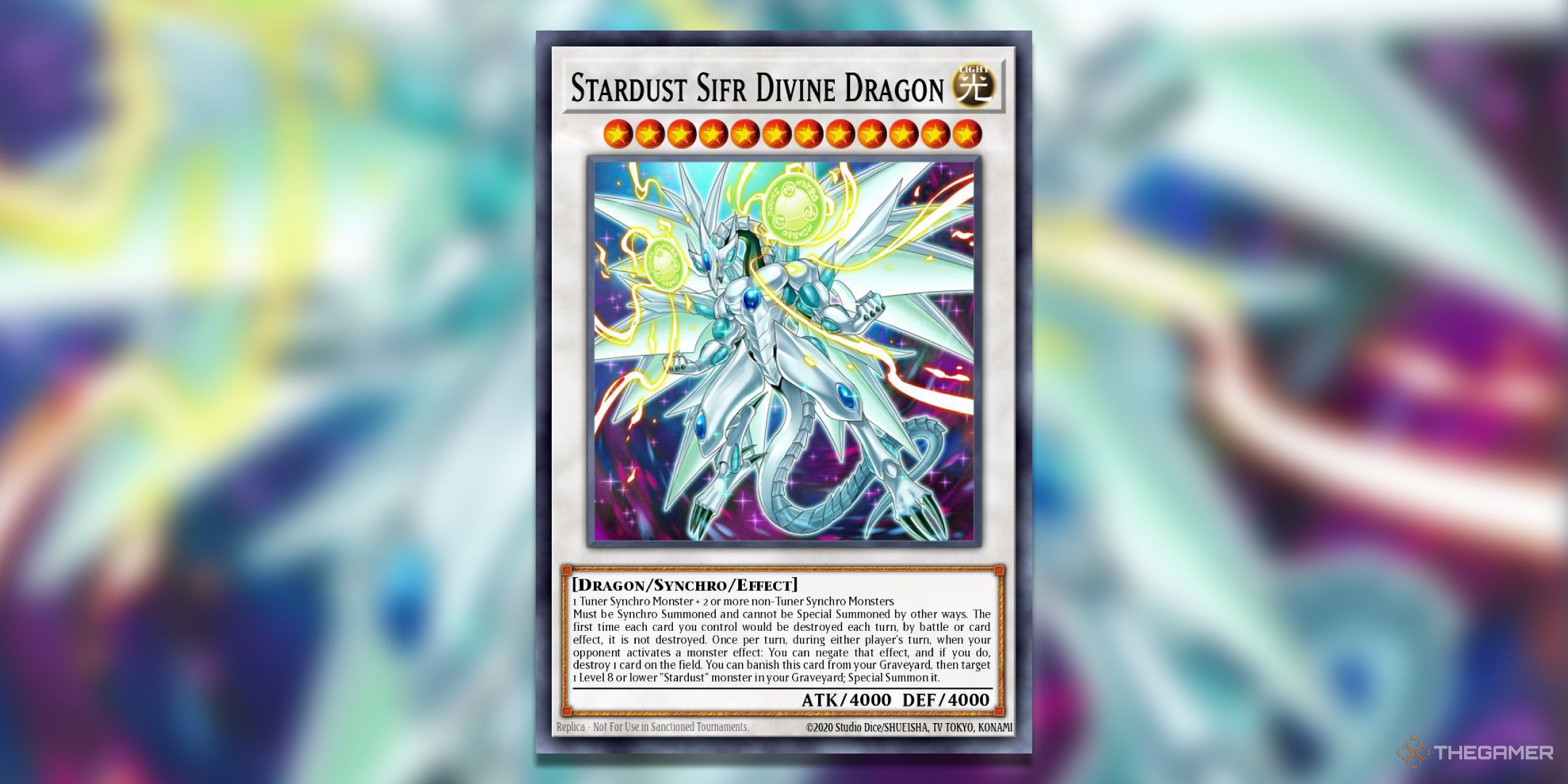 Stardust Sifr Divine Dragon Yu-Gi-Oh! TCG Card Art.