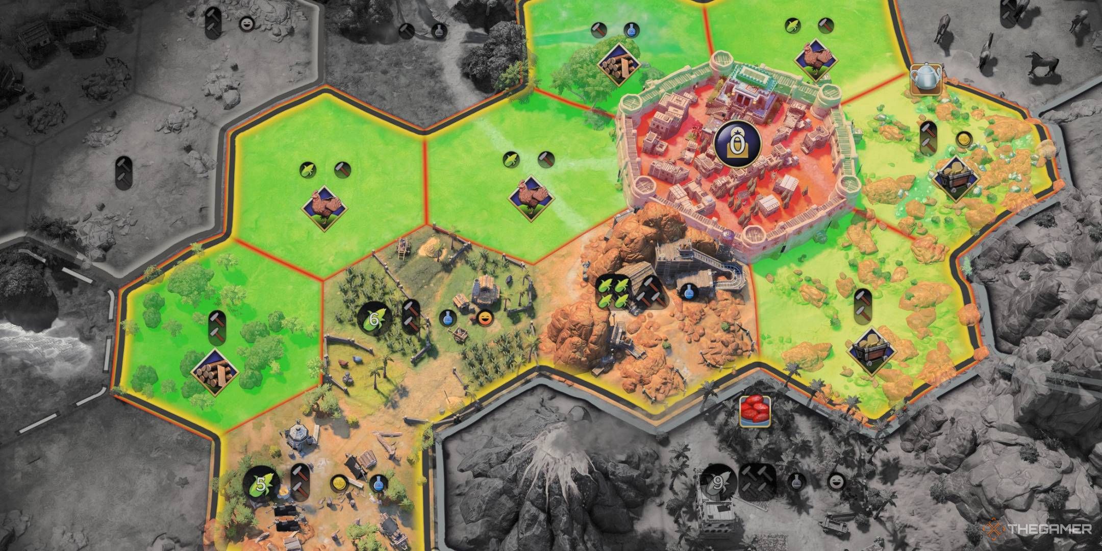 Strong early city yields in Civ 7