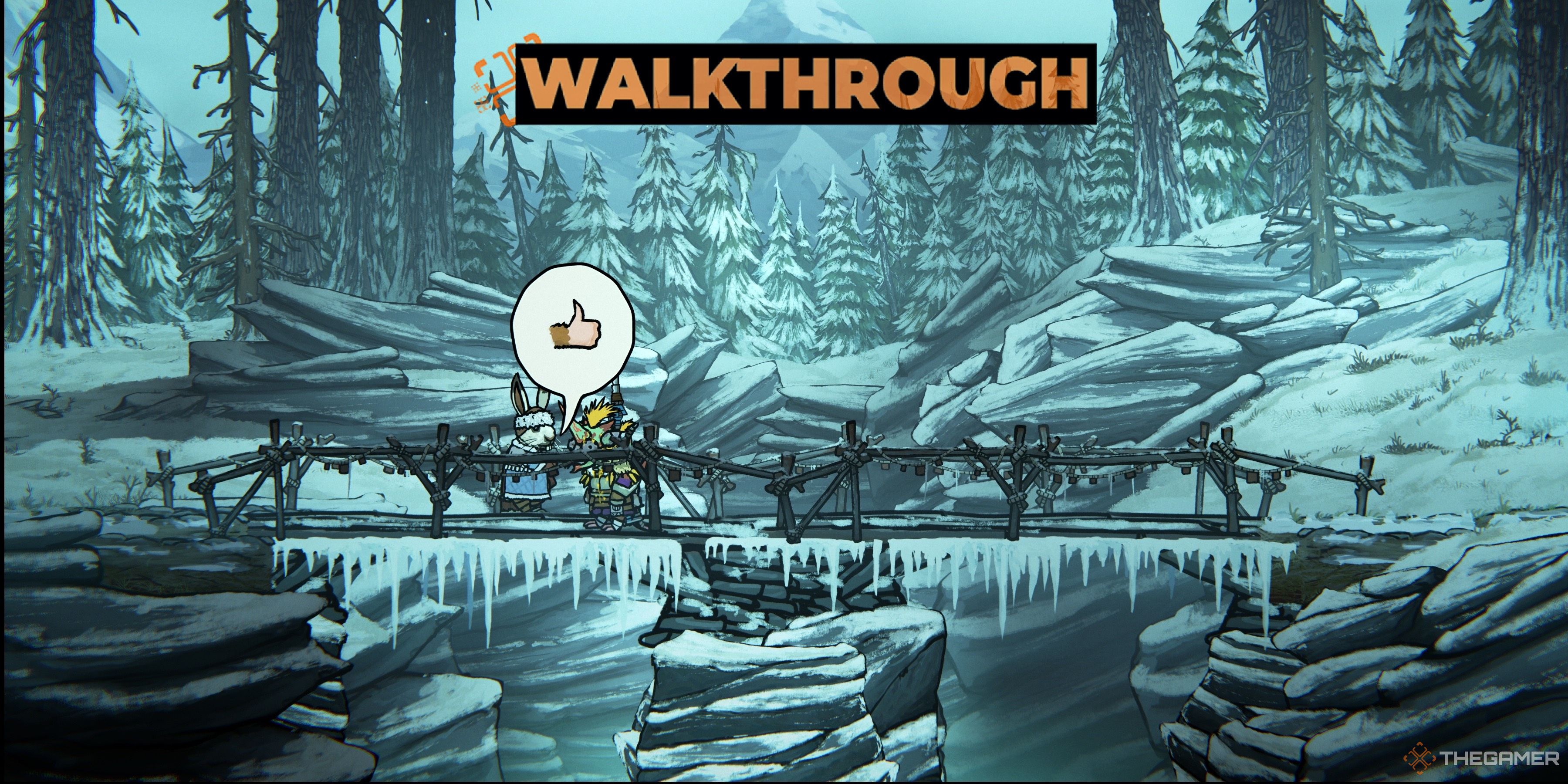 Arlo saves a rabbit during Ice Breaker in Tails Of Iron 2: Whiskers Of Winter.