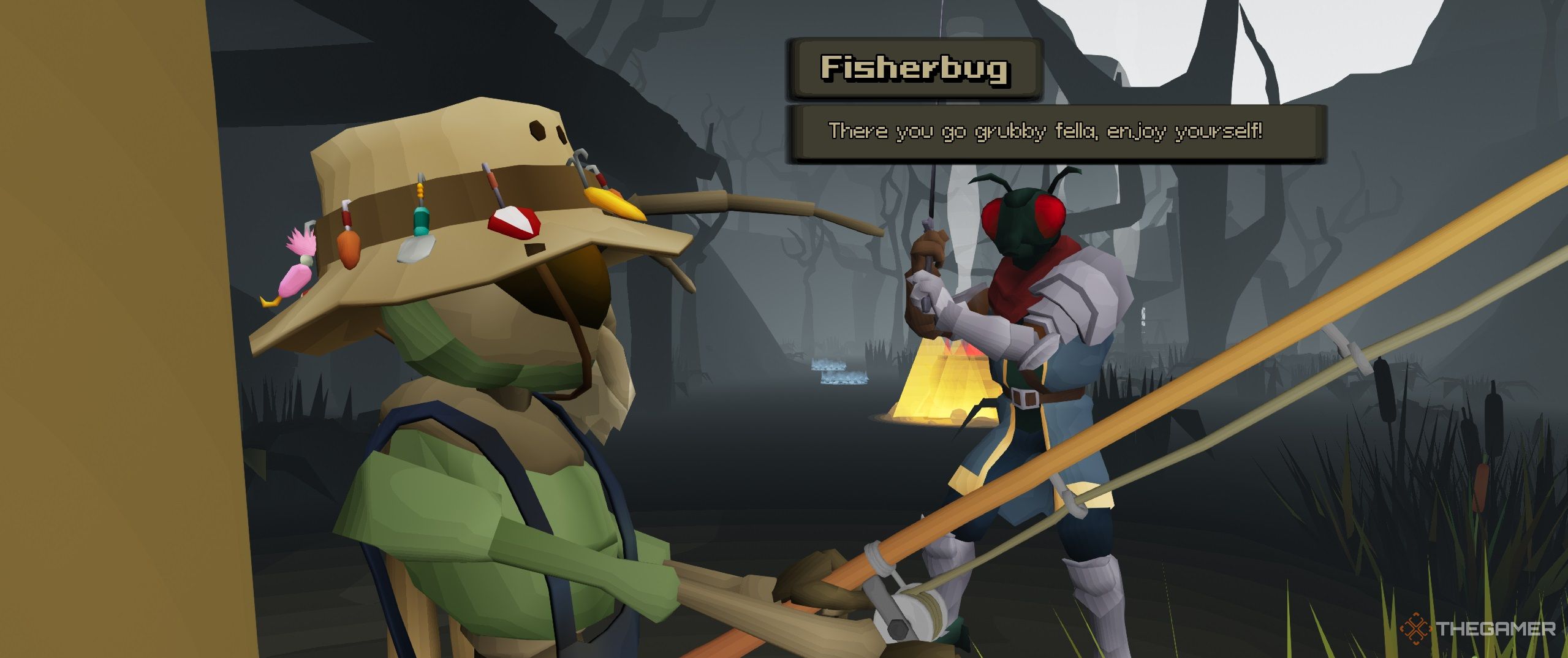 talking to the fisherbug in flyknight