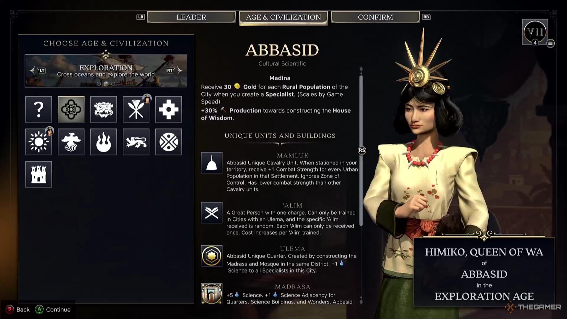 The Abbasid civilization in Civilization 7.