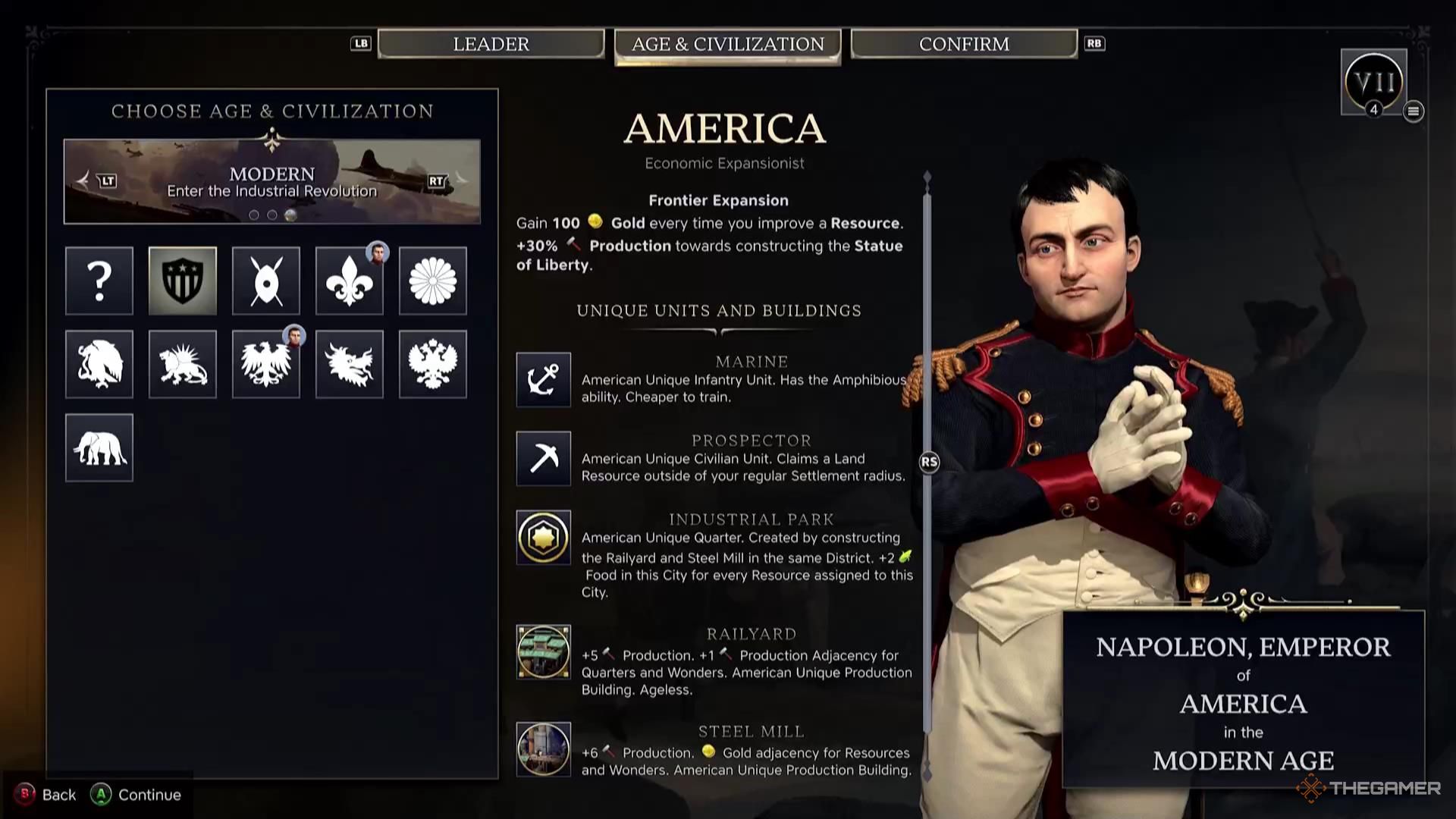 The America civilization in Civilization 7.