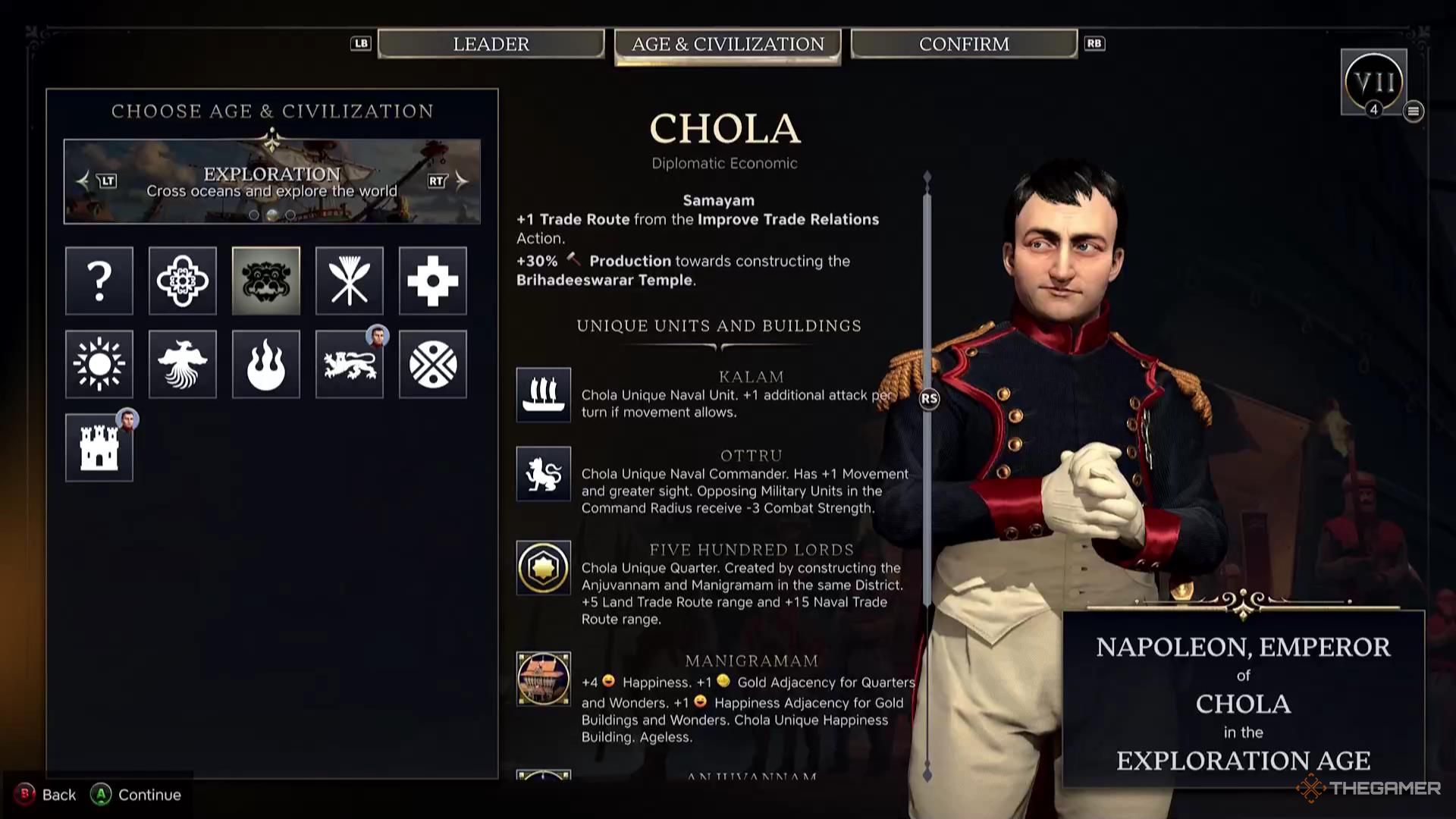 The Chola civilization in Civilization 7.