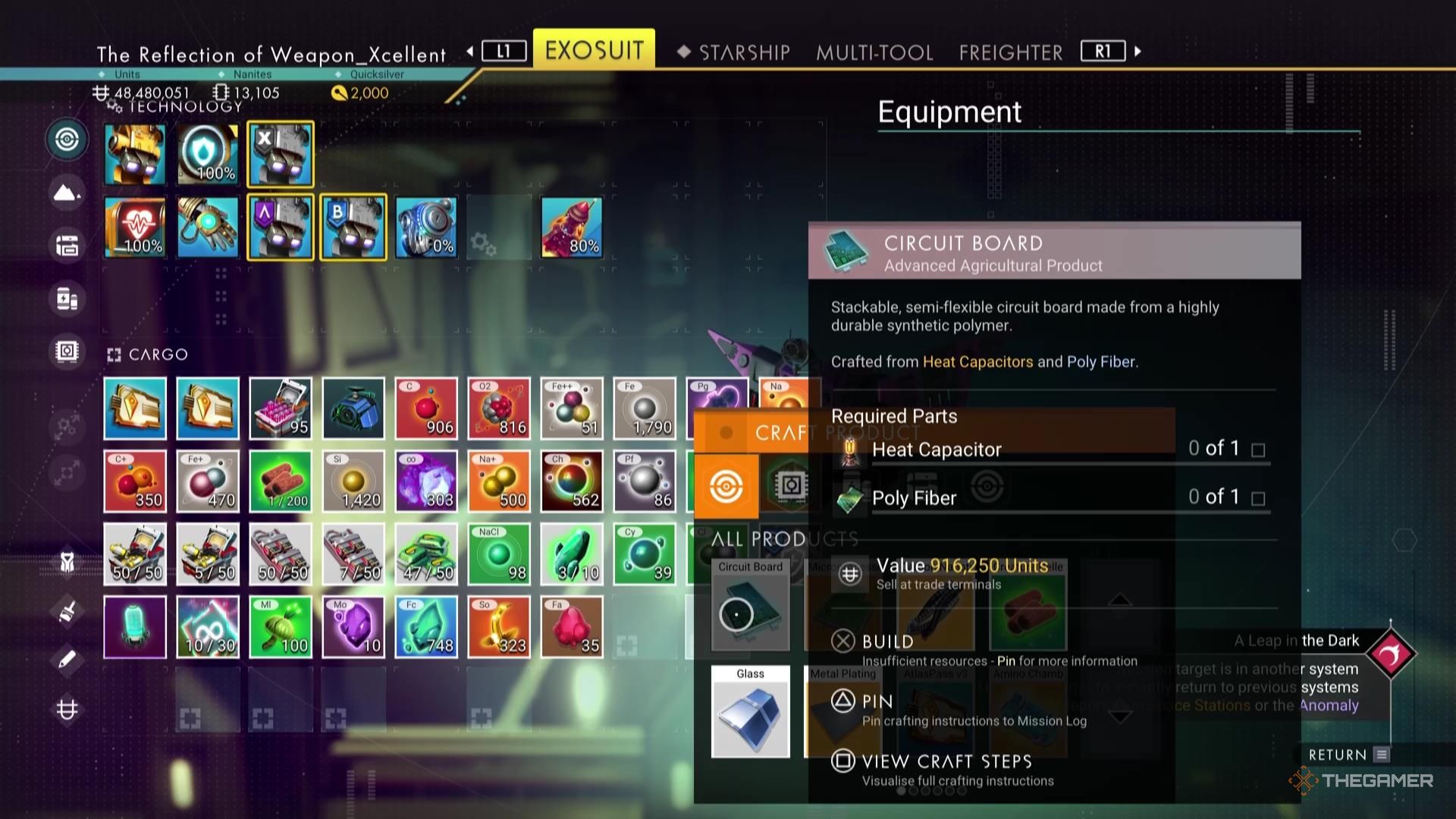 The Circuit Board recipe in No Man's Sky.