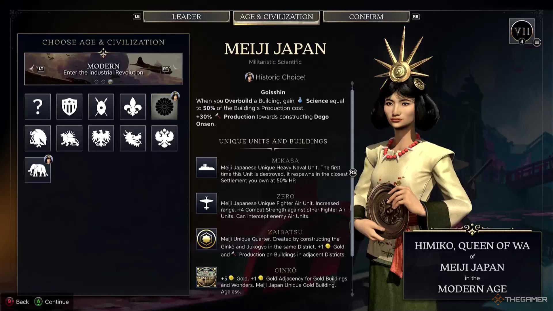 The Meiji Japan civilization in Civilization 7.