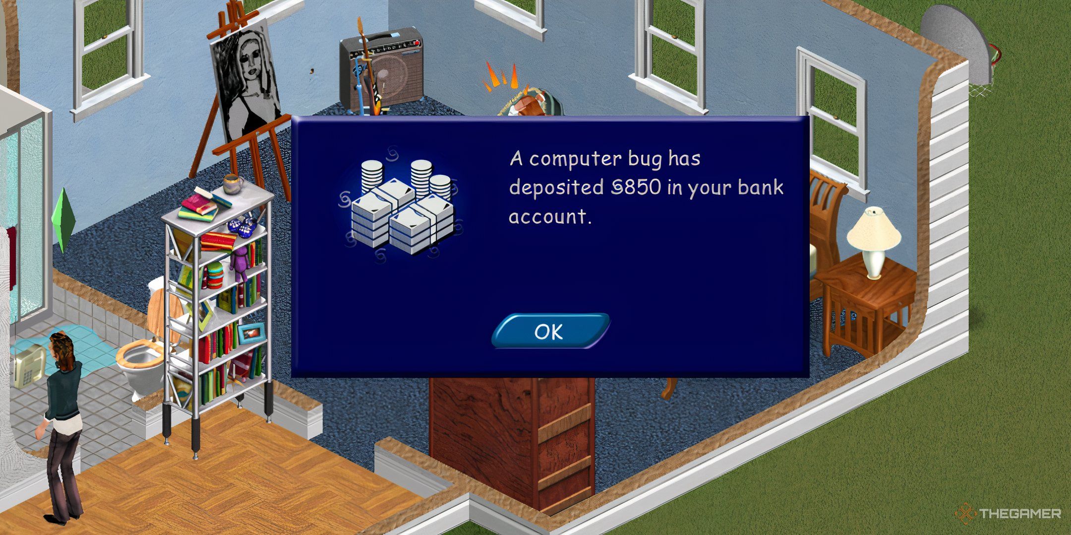 A Phone call giving a sim money from a bank error.