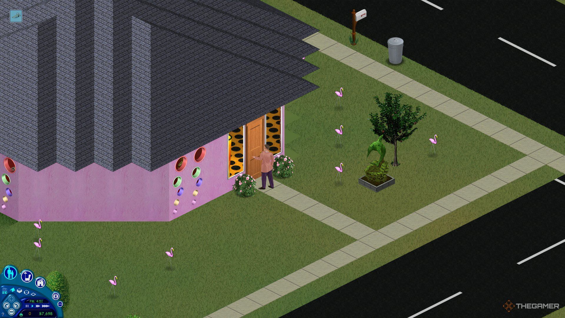 The Mystery Man from The Sims Makin Magic knocking on the Mashuga family&rsquo;s door.
