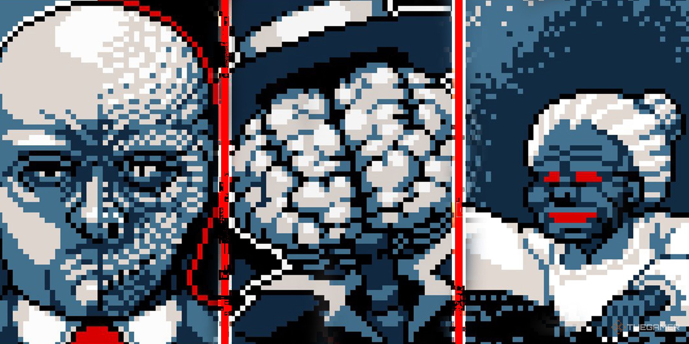 The three urban myths in the journal side by side, from left to right Reptilians, Kaijin Answer, and Old Lady at Crossroads in Urban Myth Dissolution Center