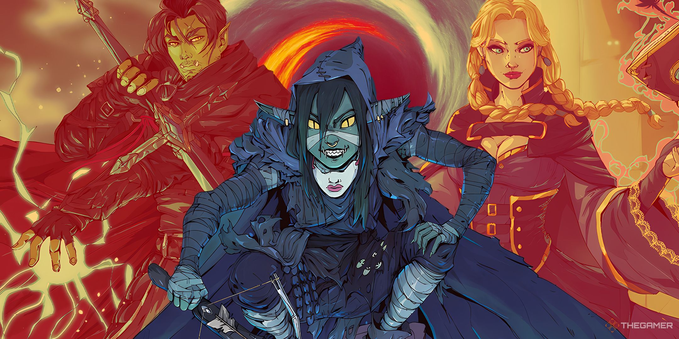 More alt-art from Critical Role's UniVersus set, showing Nott, Fjord, and Allura.