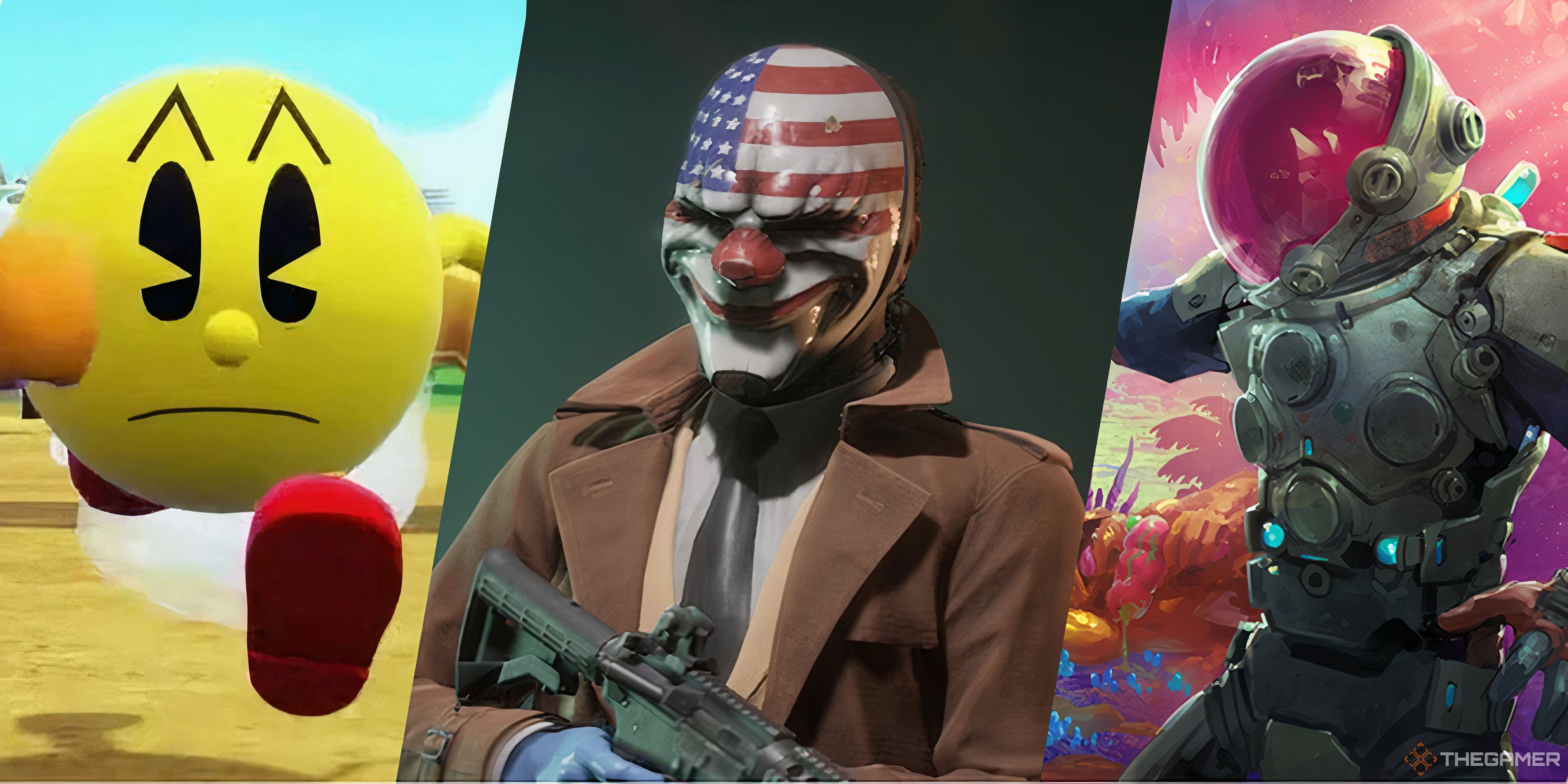 pac man payday 3 and high on life.