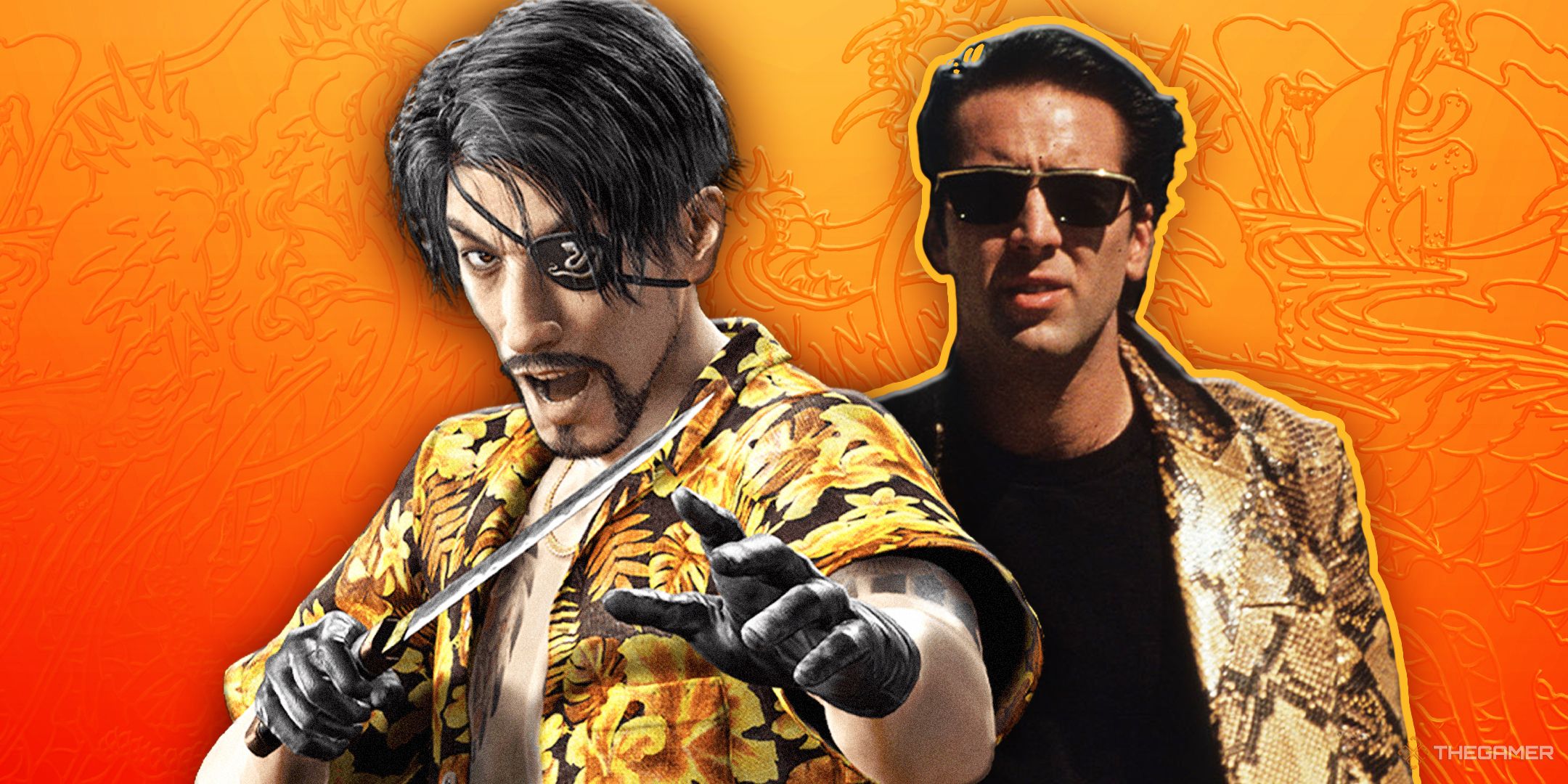 Goro Majima and Sailor in Wild of Heart side by side.