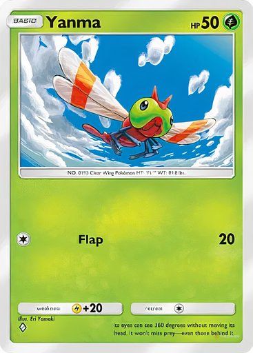 The Yanma card from Pokemon TCG Pocket.