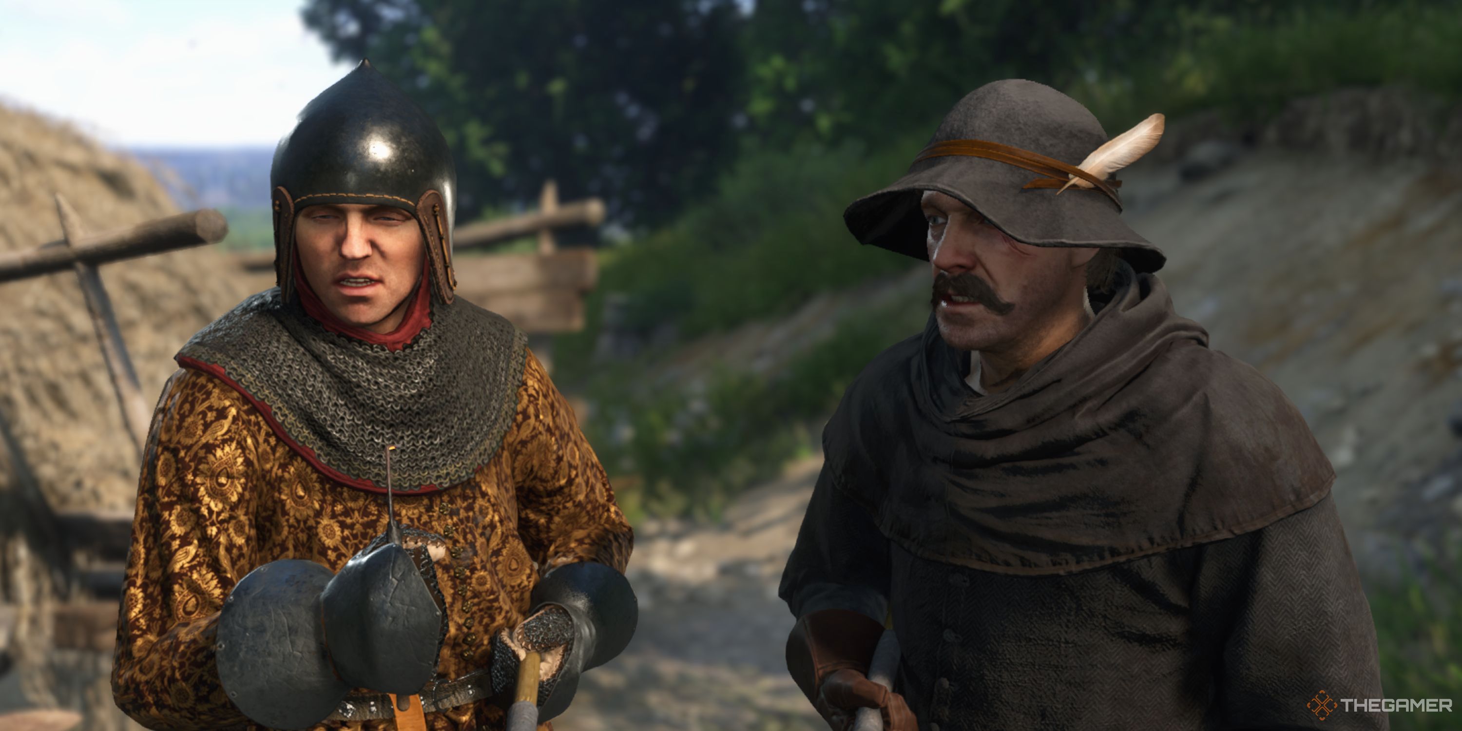 Zizka And Henry during an in-game cutscene.