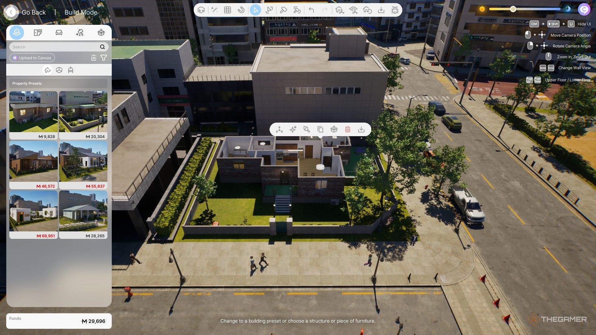 The image shows house presets in InZoi.