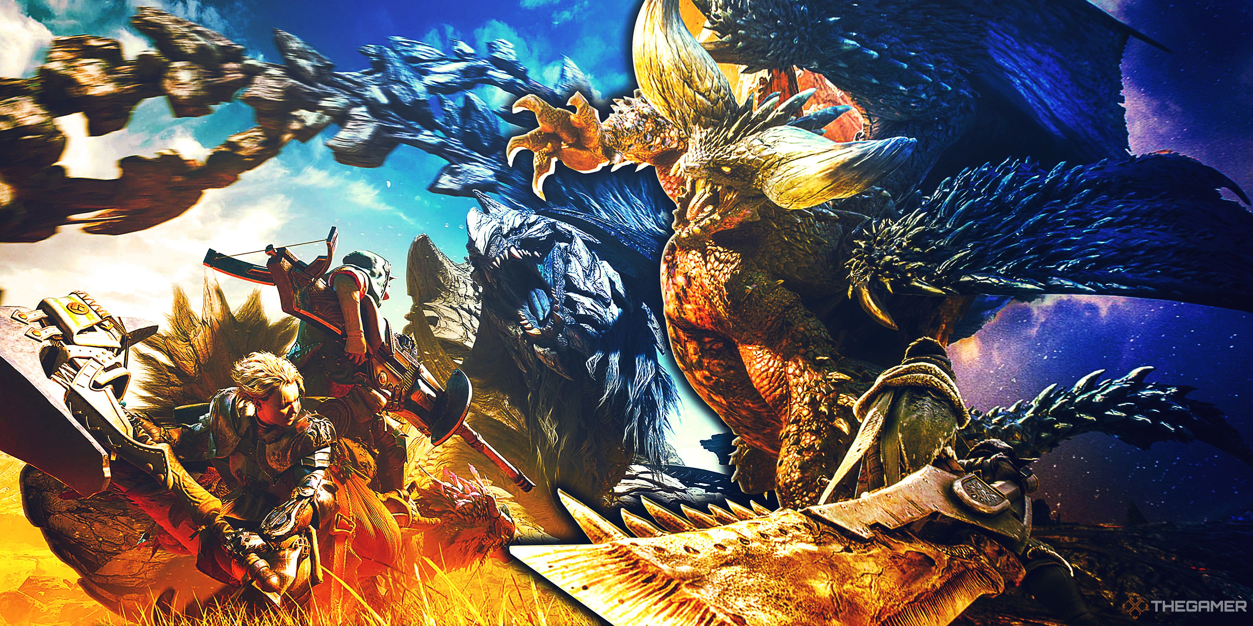 Monster Hunter Wilds and Monster Hunter World.