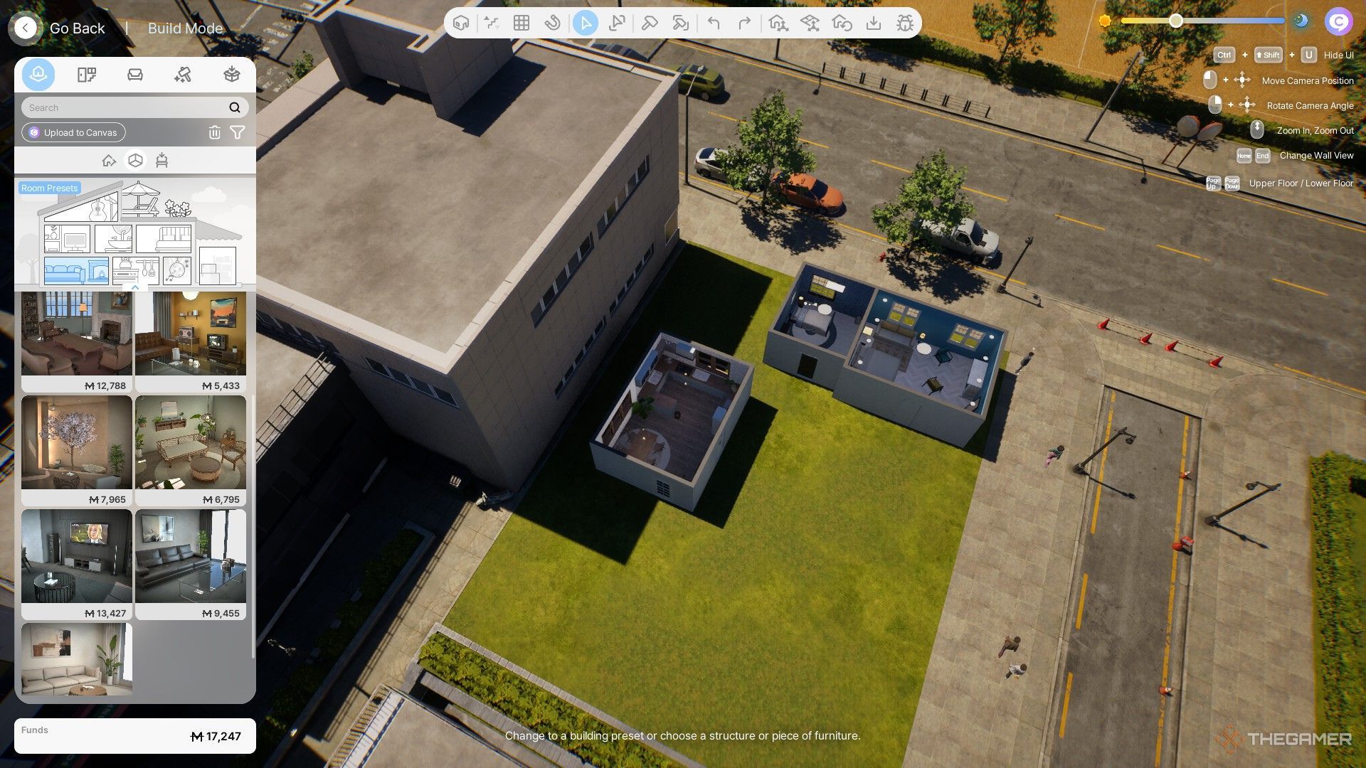 The image shows room presets in InZoi.