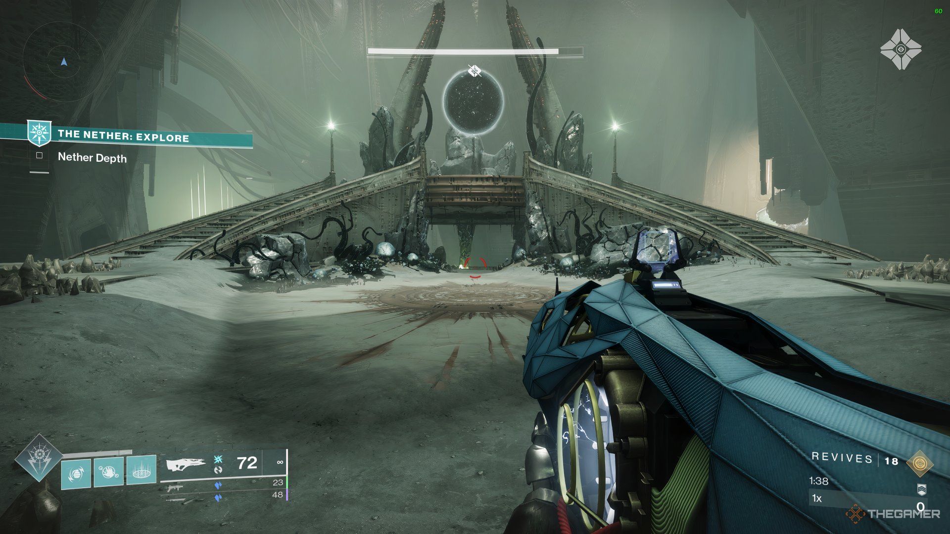 The Guardian is looking at the central area of ​​the Hall of Spirit where Worok can be summoned.