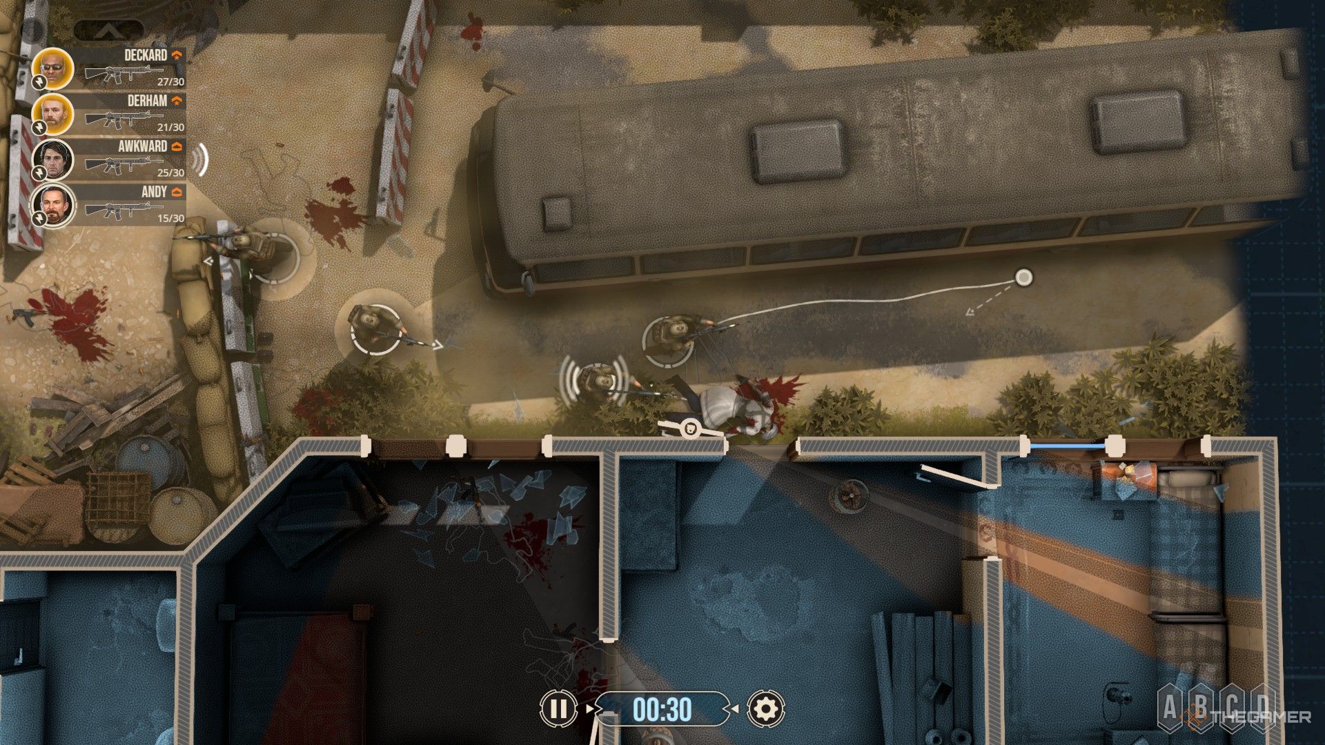 Door Kickers 2: Task Force North - A full fireteam covering each other.