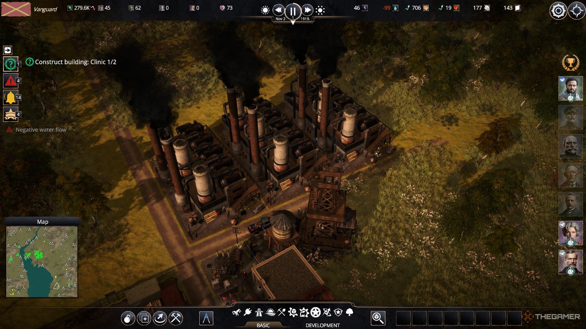 three refineries are supplied directly by an oil pump in kaiserpunk.