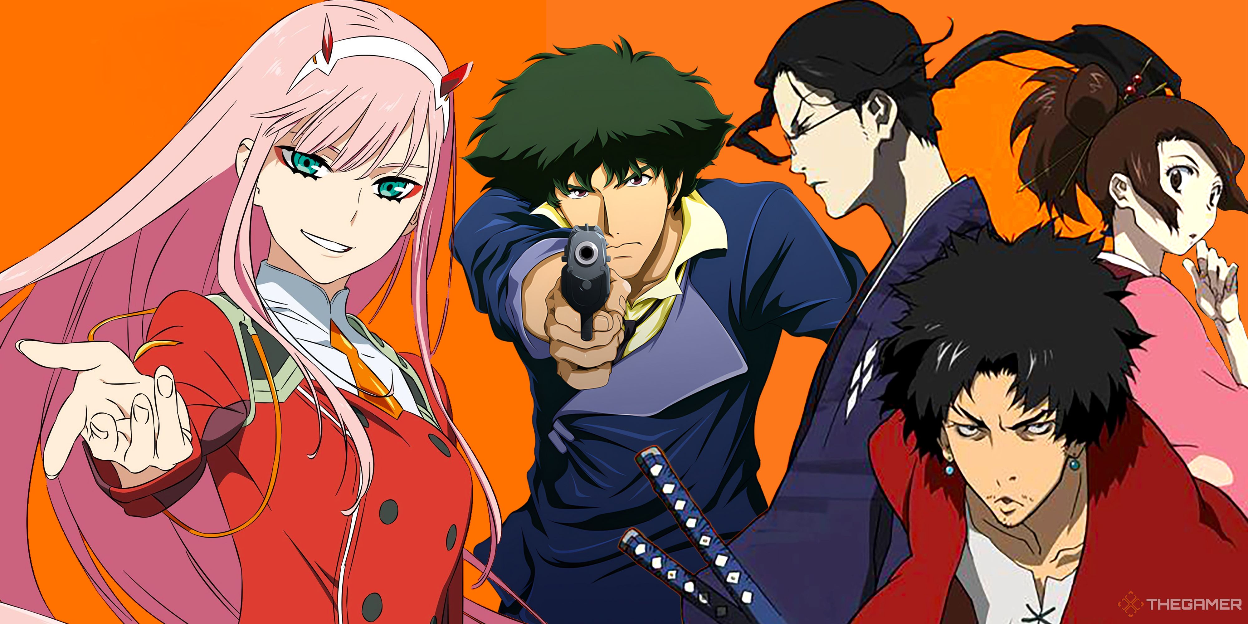 Darling In The Franxx, Cowboy Bebop and Samurai Champloo.