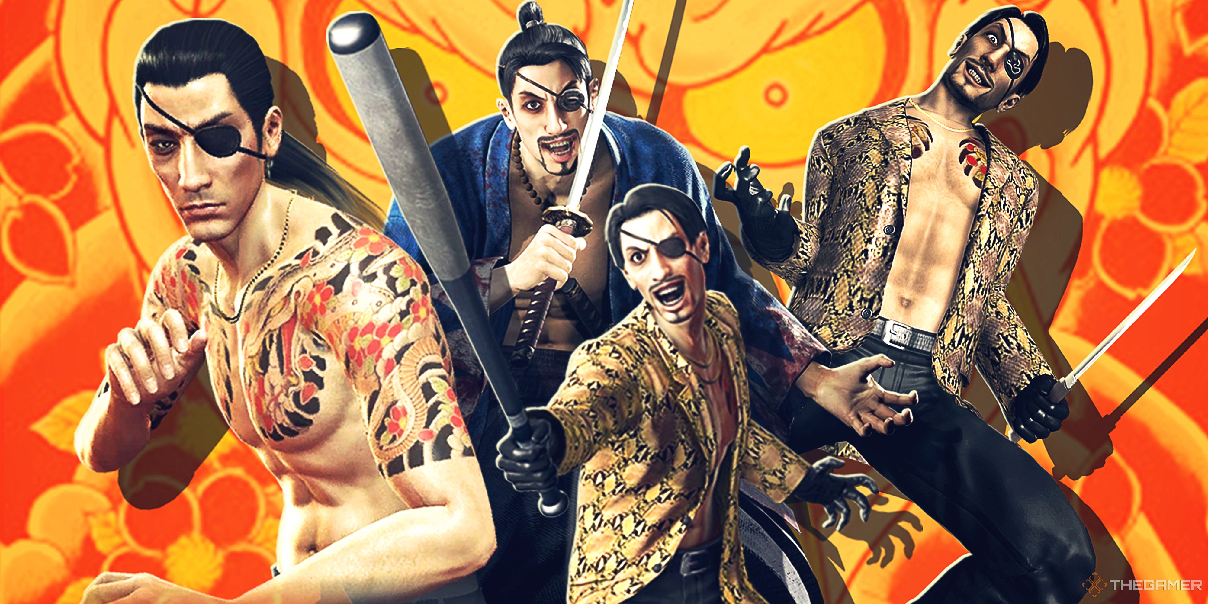 Yakuza 0, Like a Dragon Ishin!, Yakuza Kiwami and Yakuza 3.