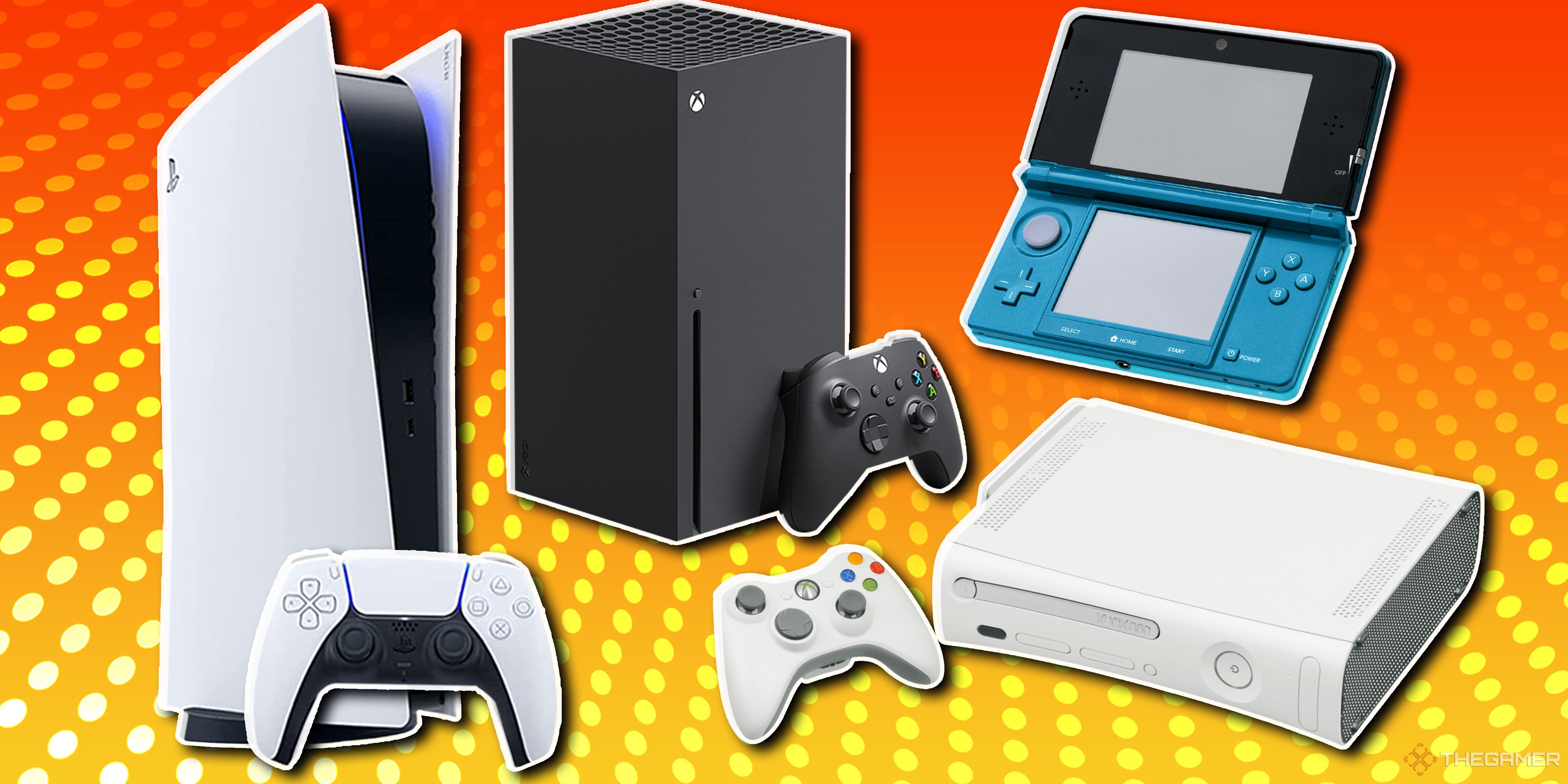 PlayStation 5, Xbox Series X, Xbox 360 and Nintendo 3DS.