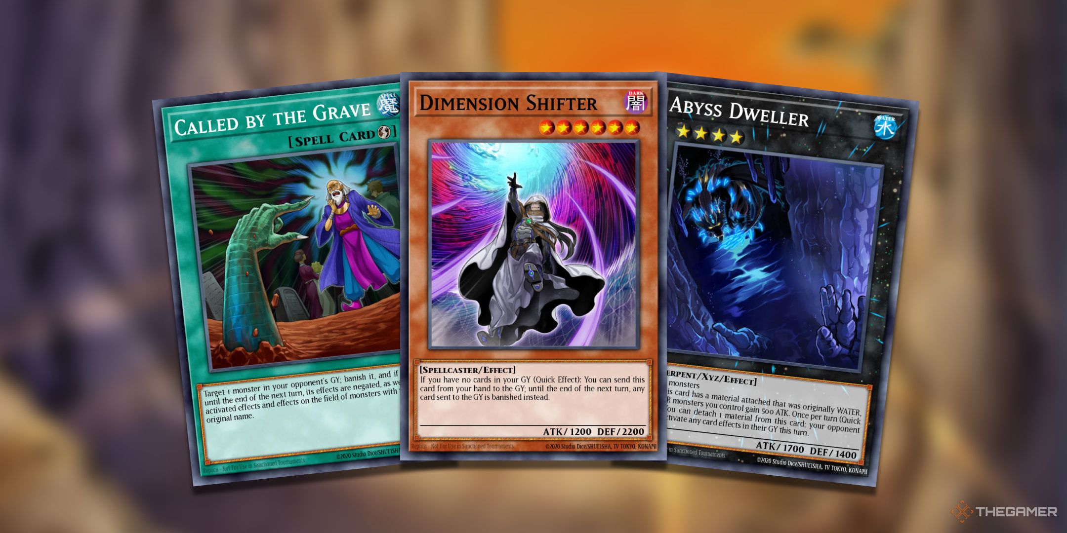 A collage of cards that can block the graveyard and effects from inside from the Yu-Gi-Oh! TCG.