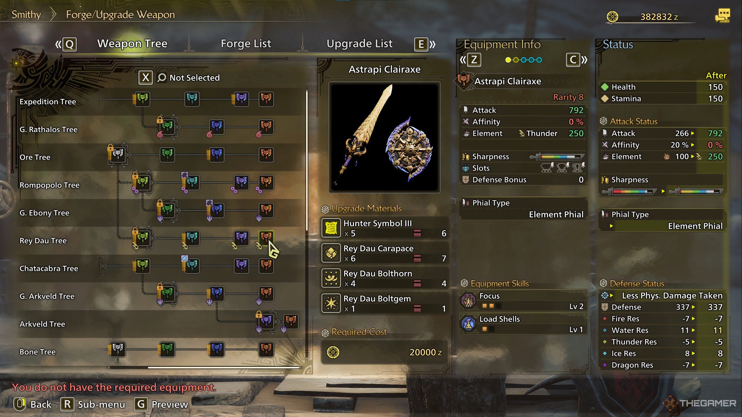 A forge preview image of the astrapi clairaxe from monster hunter wilds.