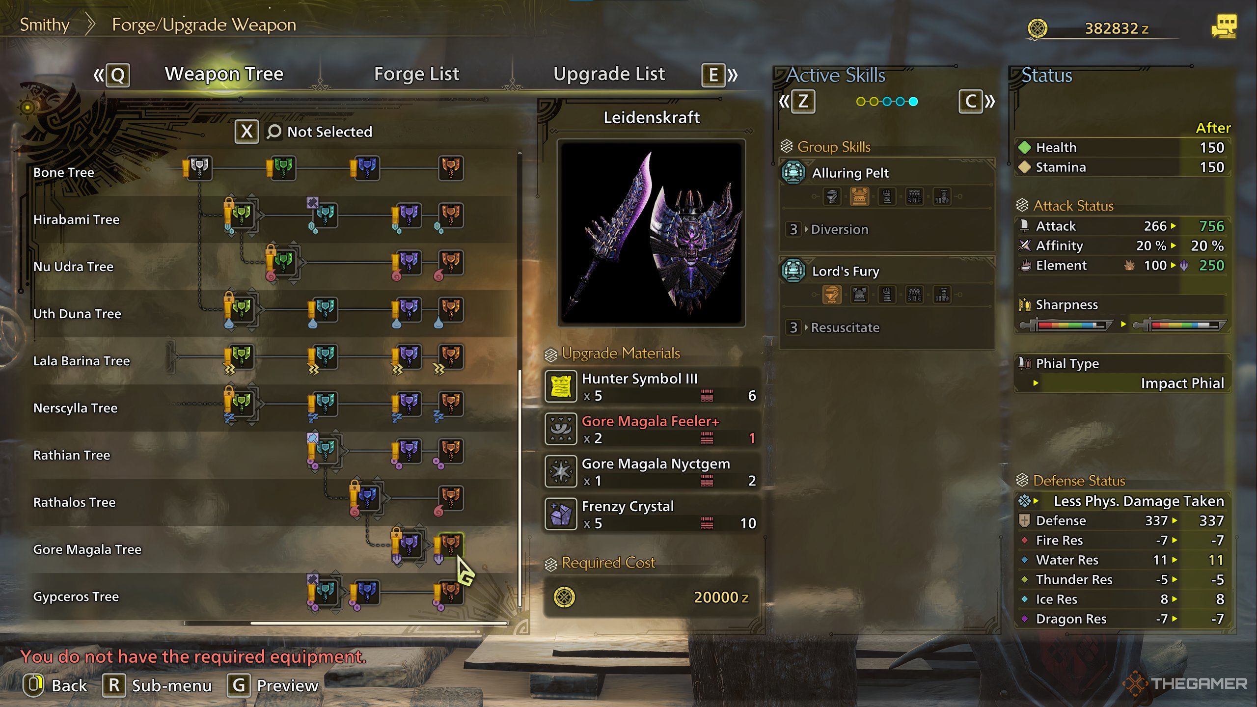 A forge preview image of the Leidenskraft from monster hunter wilds.